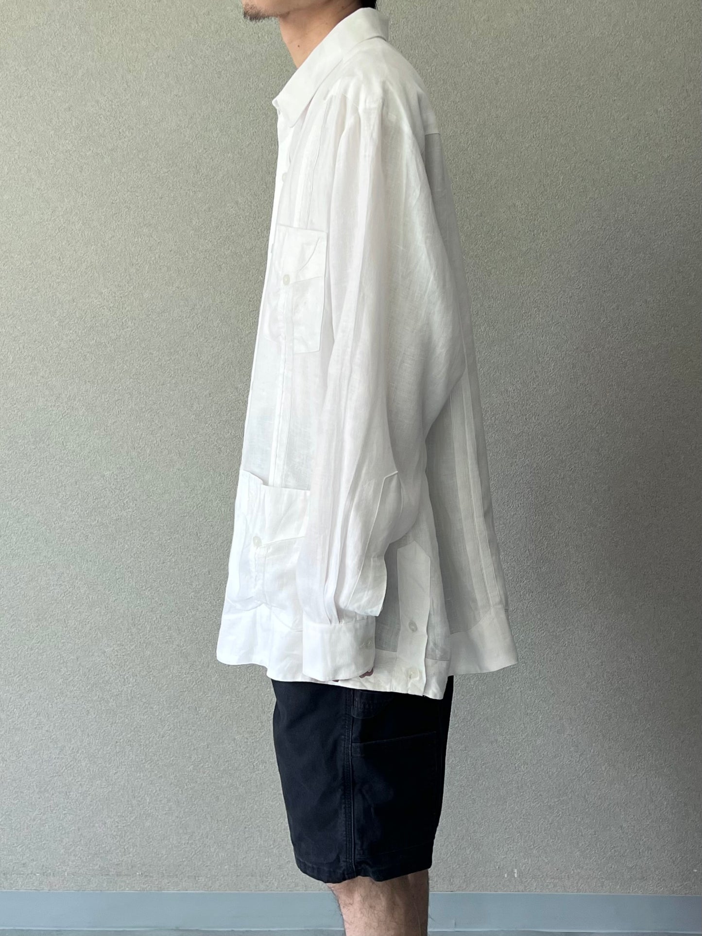 90's Ramon Puig linen guayabera shirt
