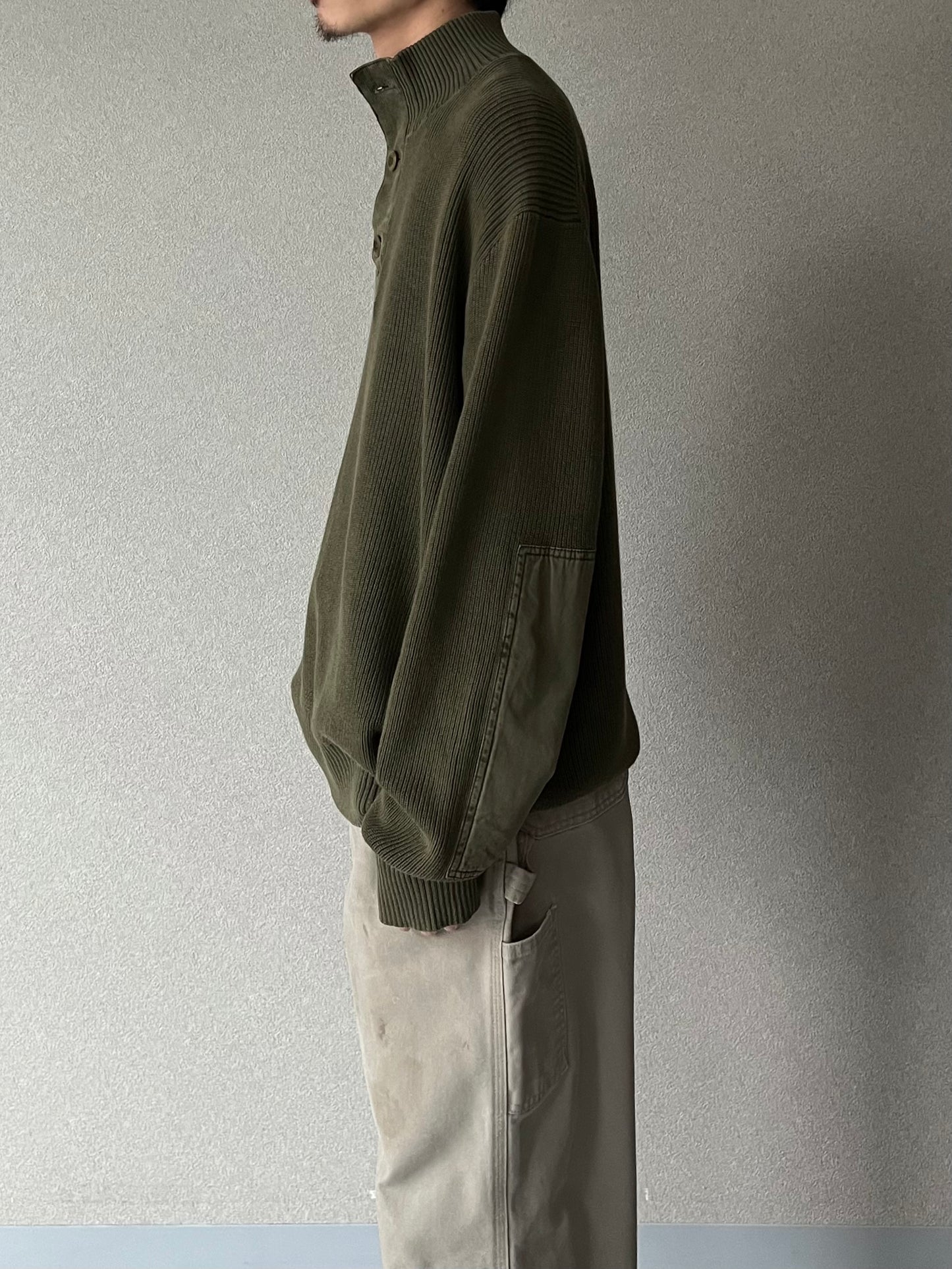 90's Polo Ralph Lauren henley neck cotton knit sweater