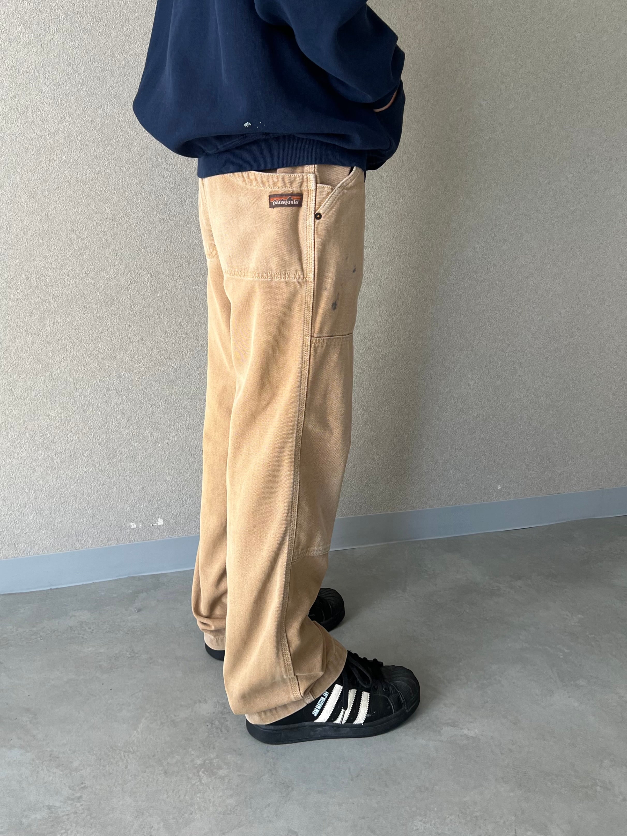 patagonia ベージュ ワークパンツ 32 patagonia◇ダブルニーダックパンツ/32/コットン/ベージュ/無地