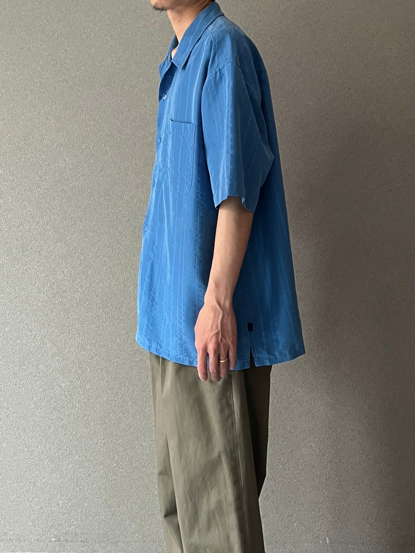 00's Pineapple Connection open collar shirt