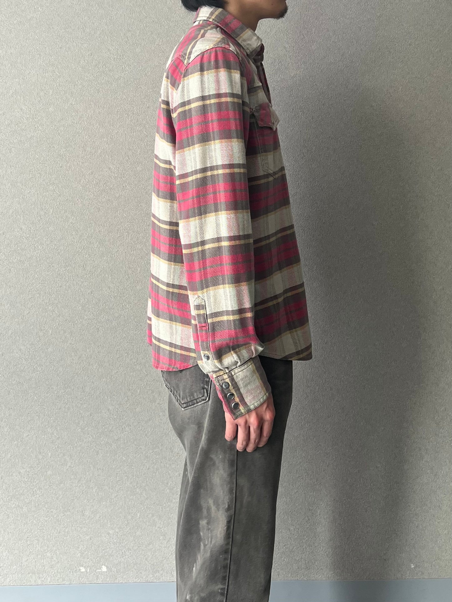 70's〜 UNKNOWN western flannel shirt
