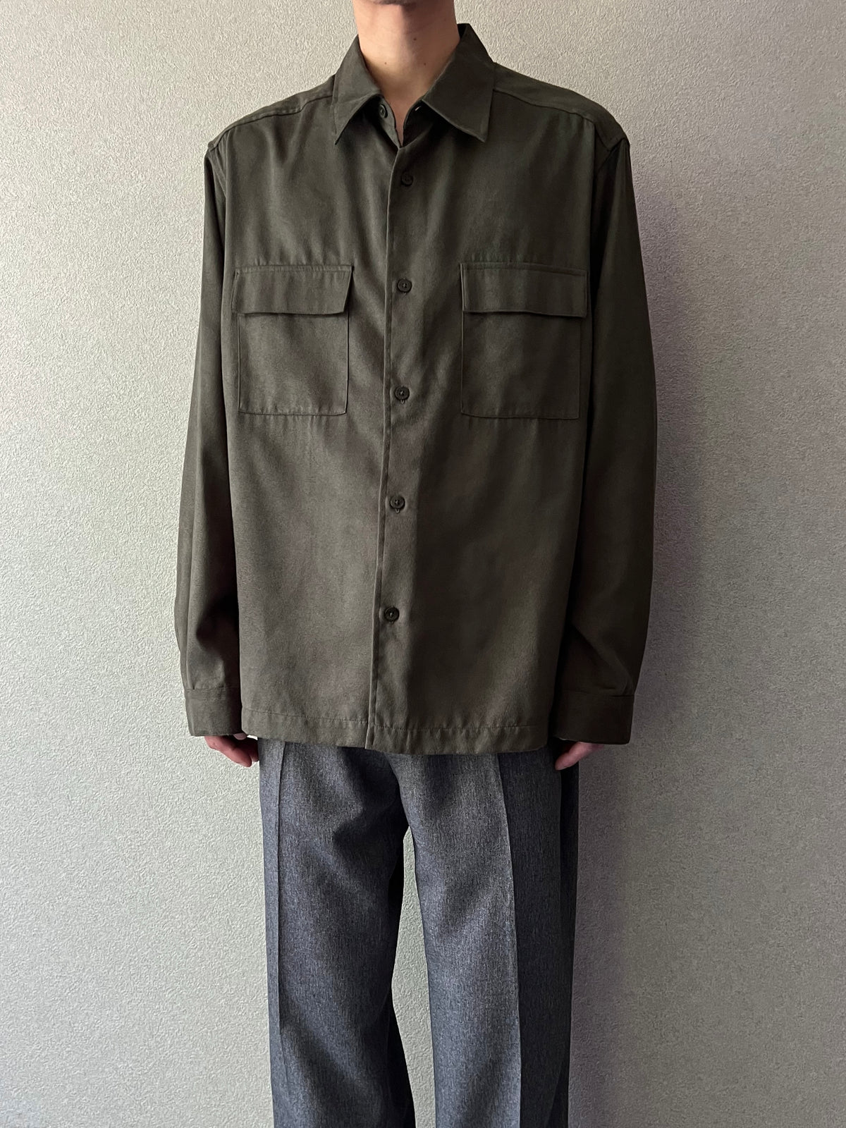 00's claiborne faux suede shirt “DEAD STOCK”