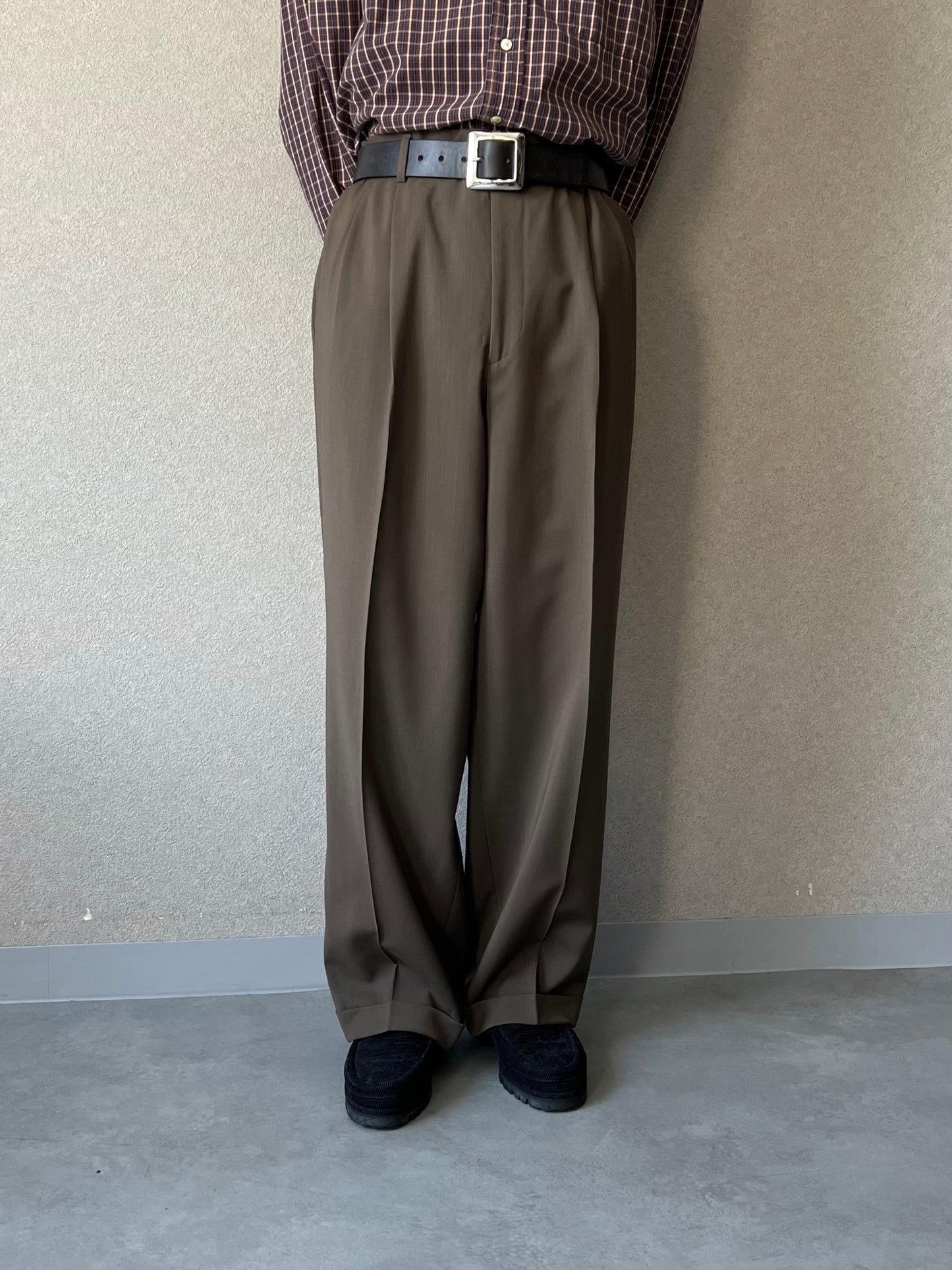 90's PRONT-UOMO wool slacks “Made in ITALY”