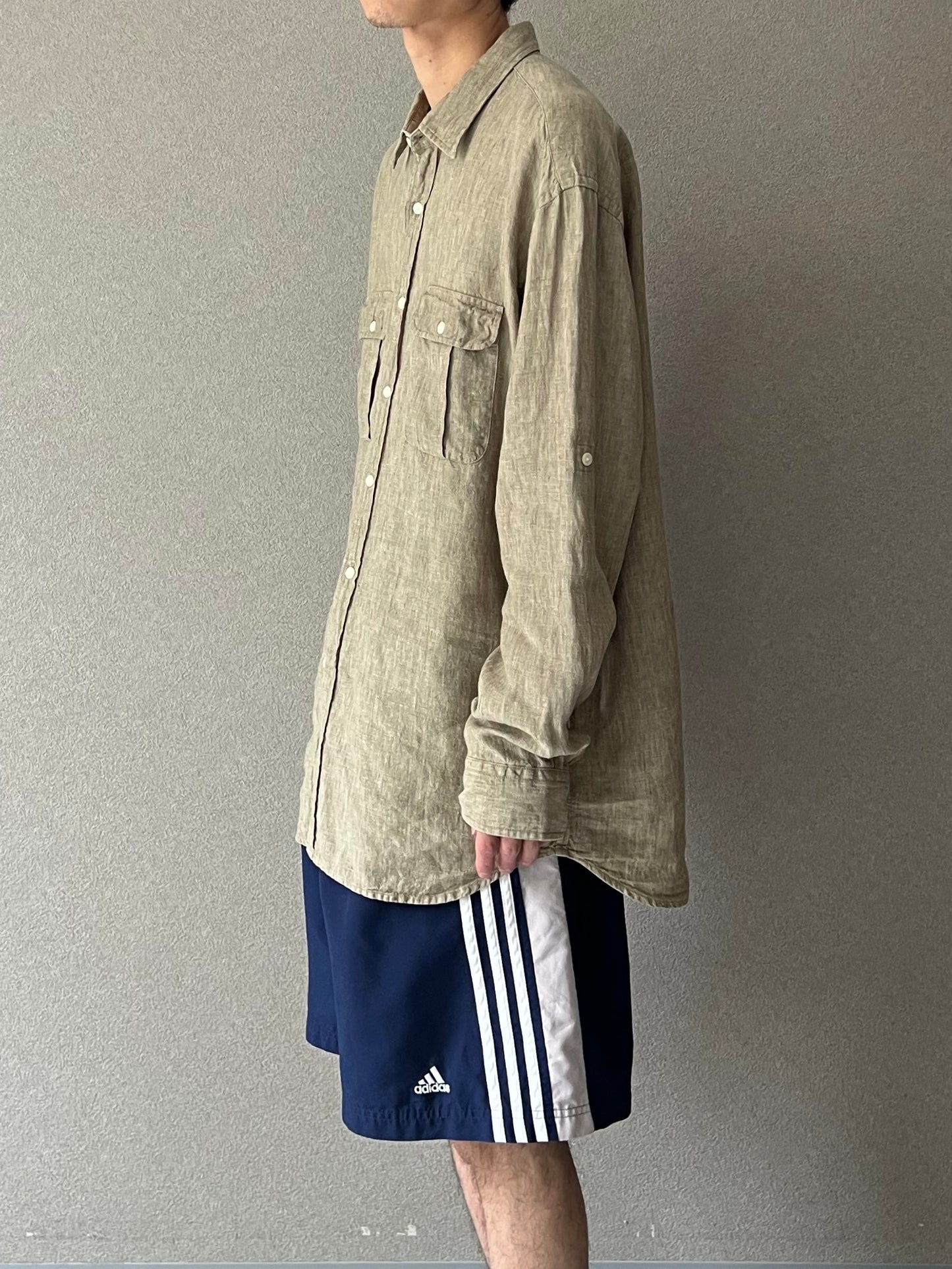 00's J.CREW linen shirt