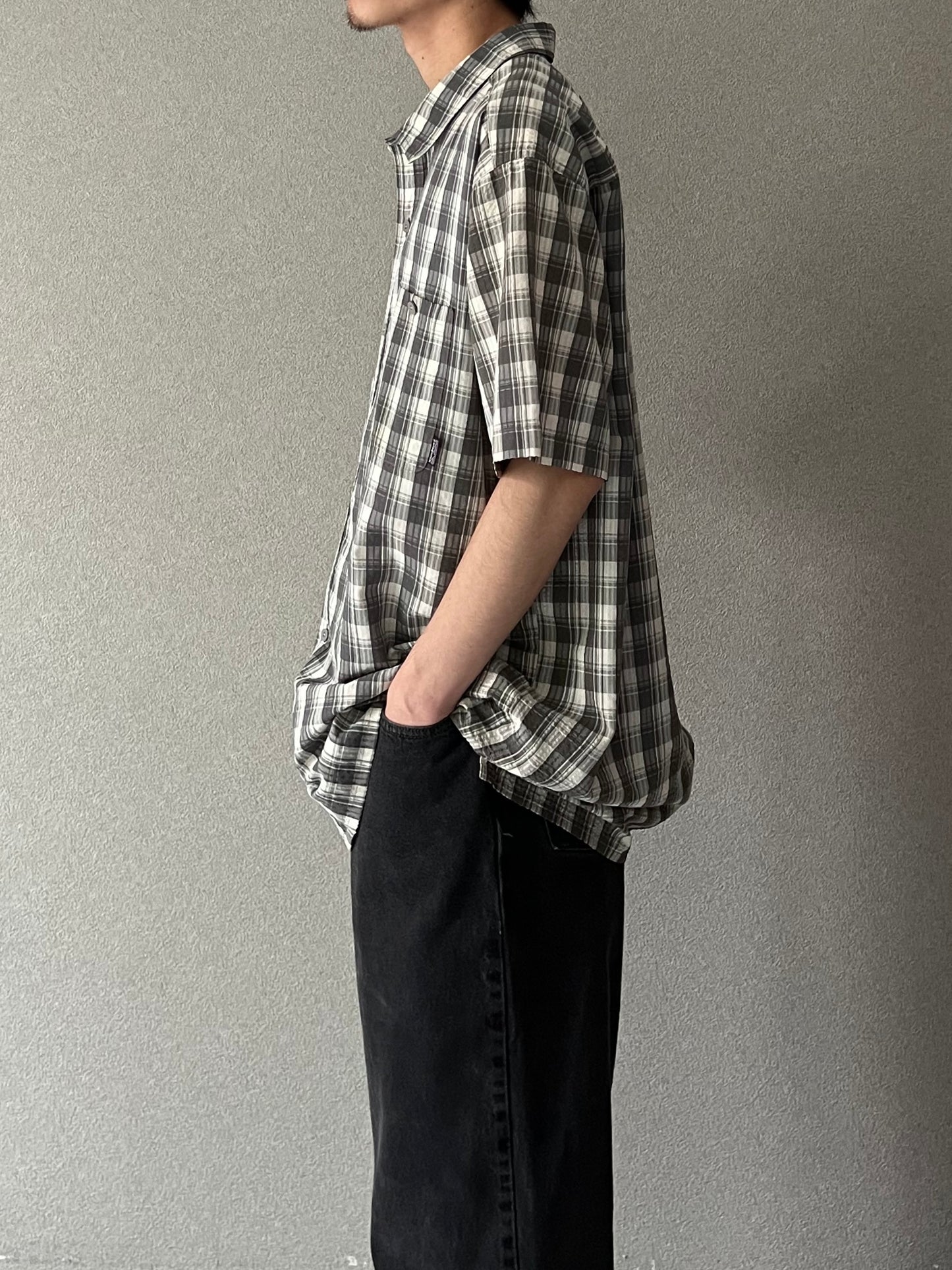 00's patagonia S/S seersucker shirt