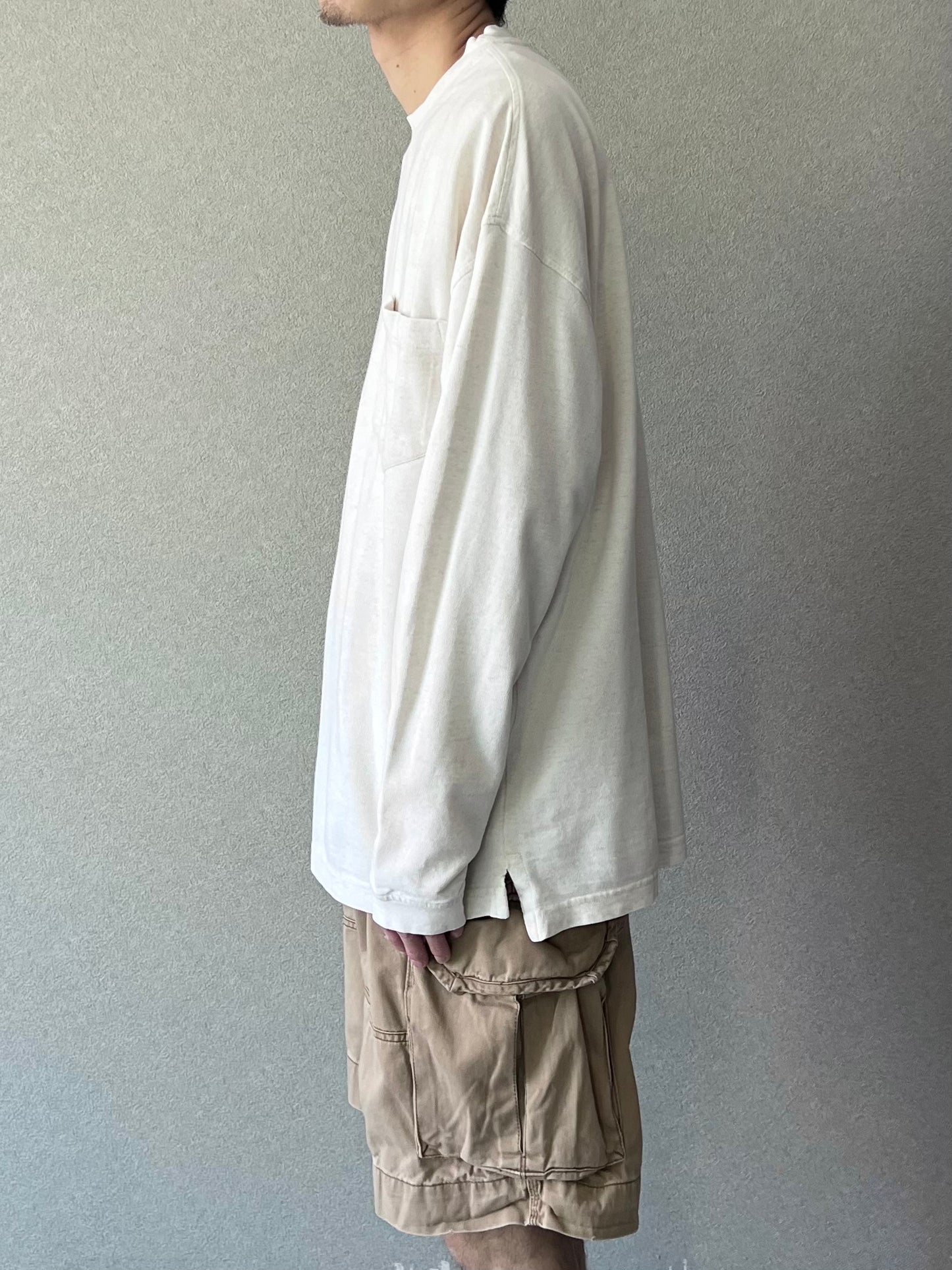 90's〜 GAP L/S linen blend t-shirt