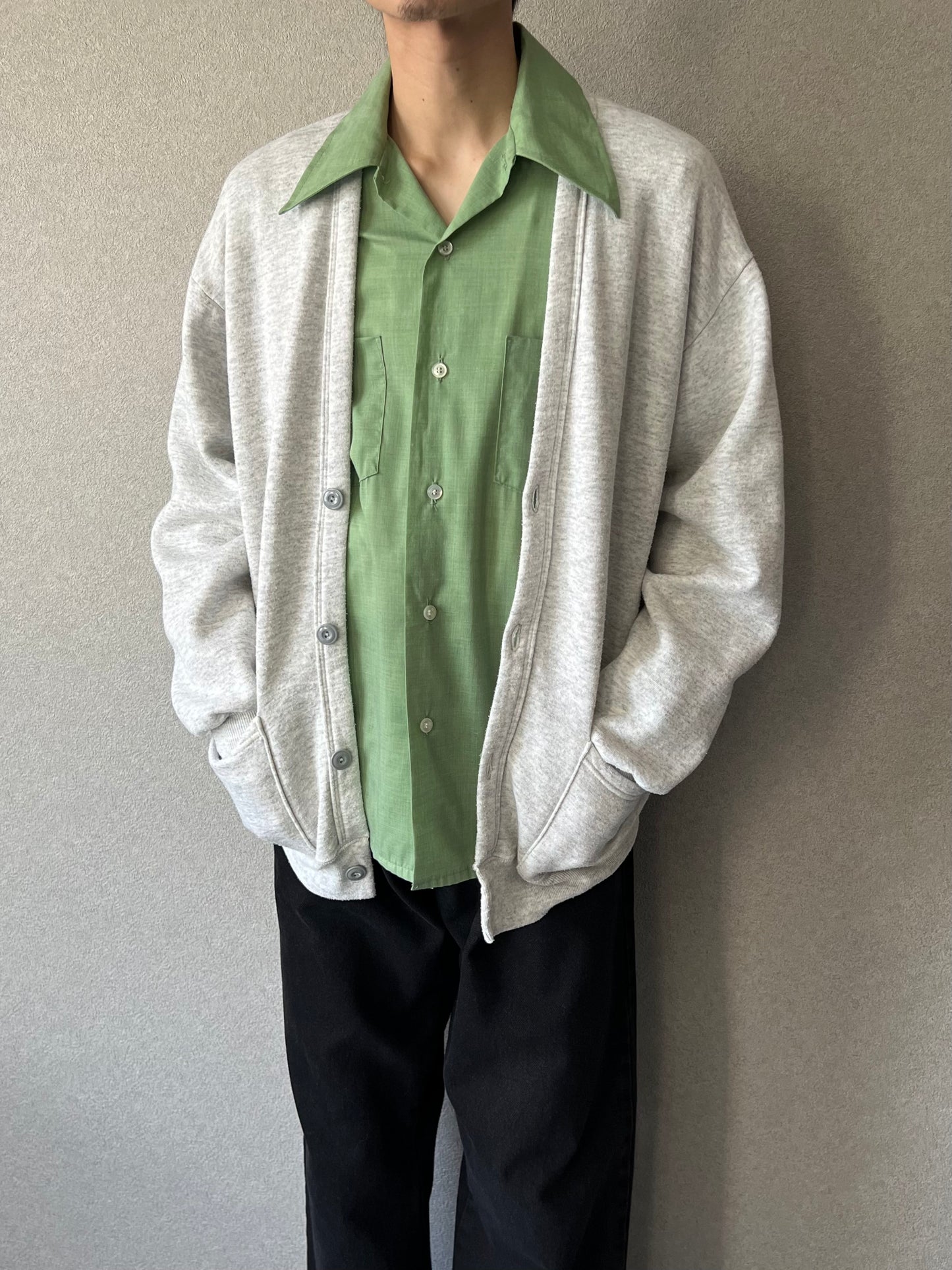 90's JERZEES sweat cardigan “Made in USA”