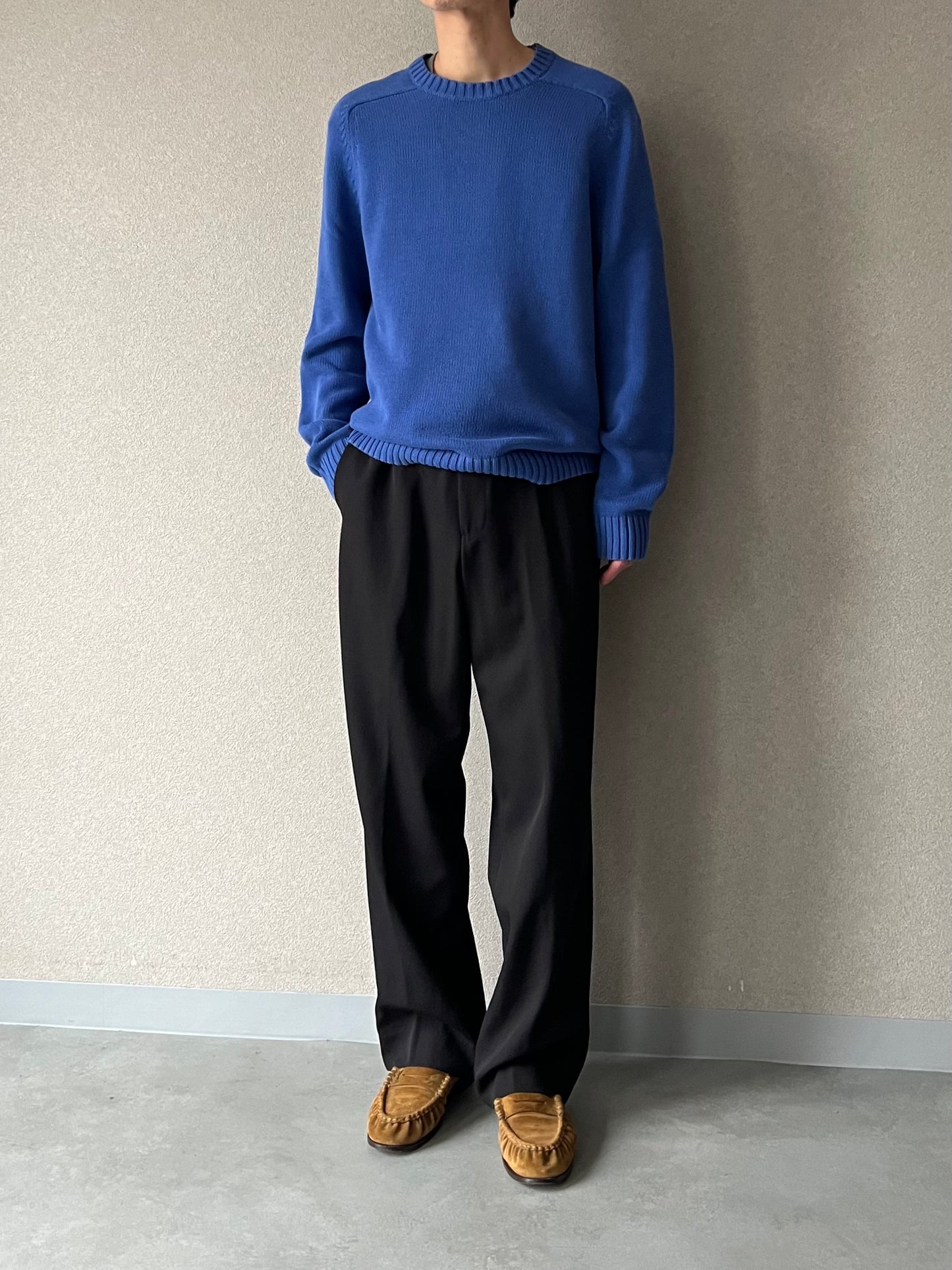 00's LANDS' END cotton knit sweater