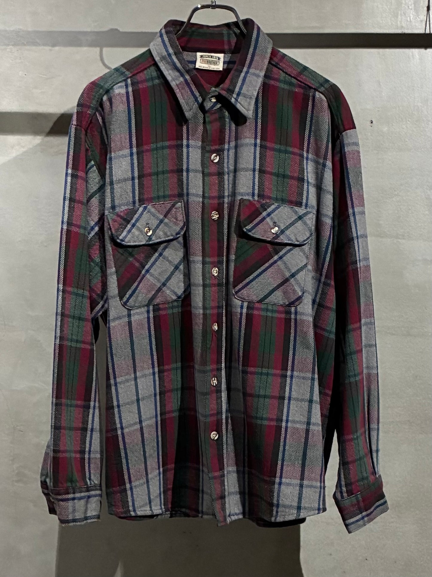 90's FIVE BROTHER flannel shirt