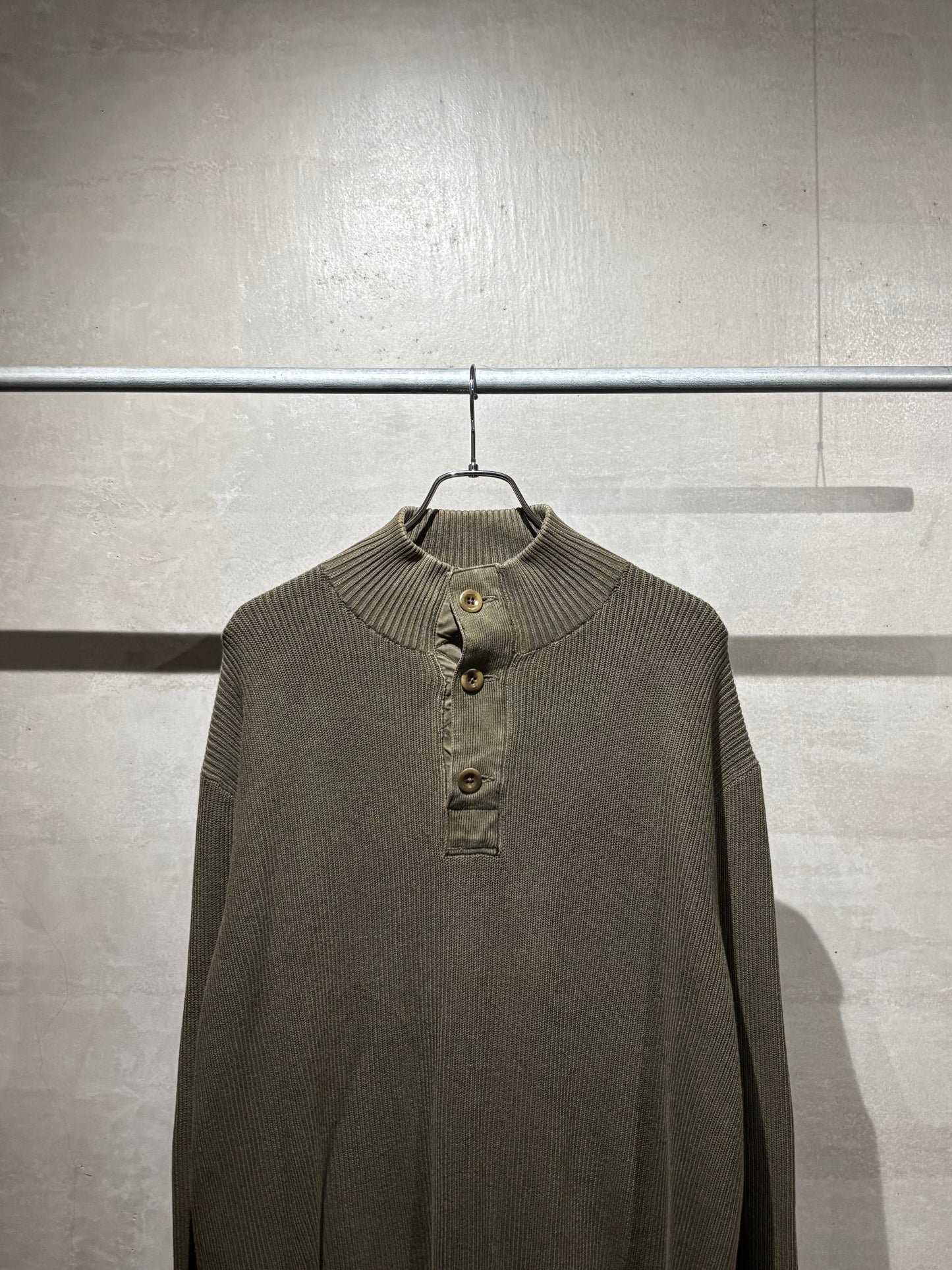 90's Polo Ralph Lauren henley neck cotton knit sweater