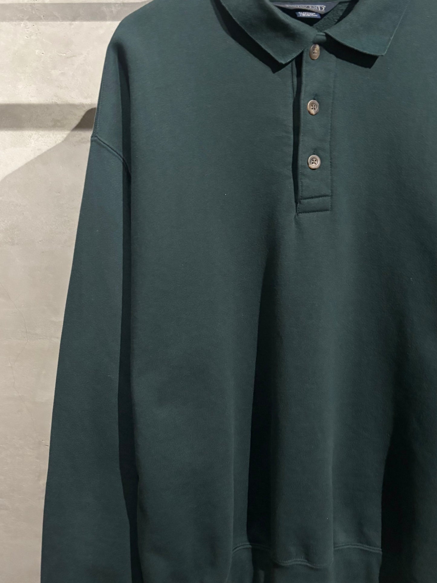 90's LANDS' END sweat polo shirt “Made in USA”