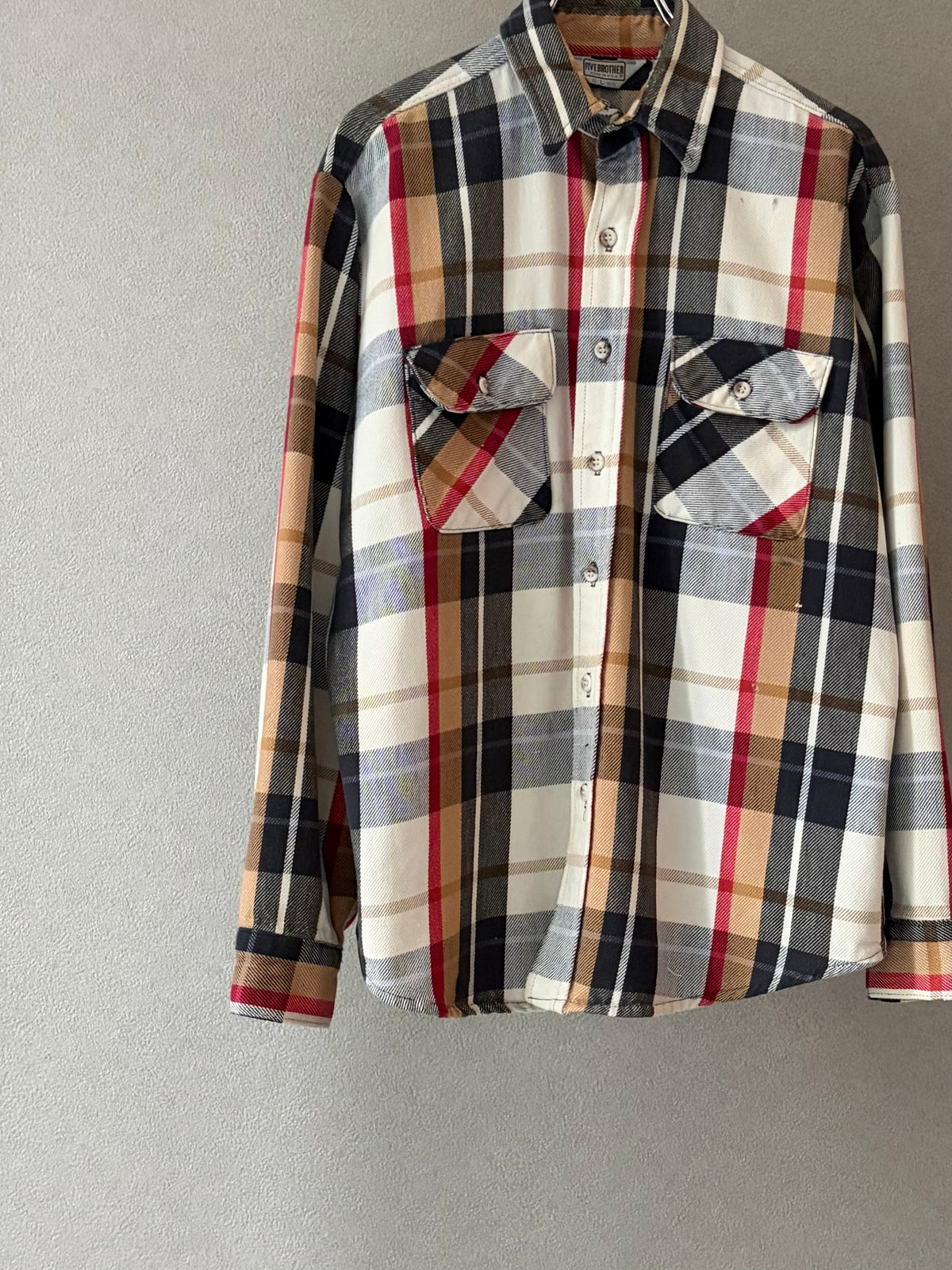 80's FIVE BROTHER flannel shirt “Made in USA”