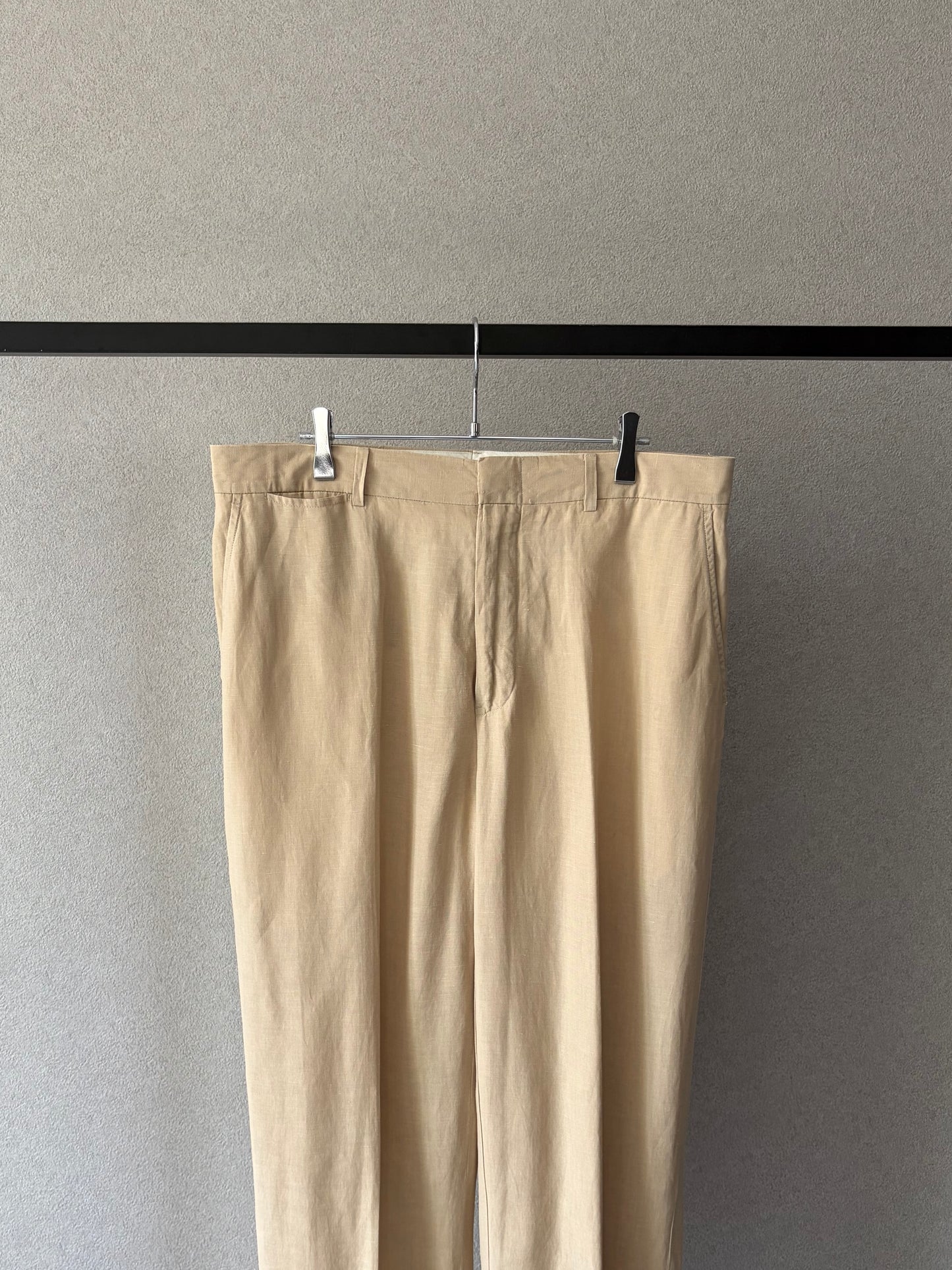 00's Polo Ralph Lauren linen × silk slacks
