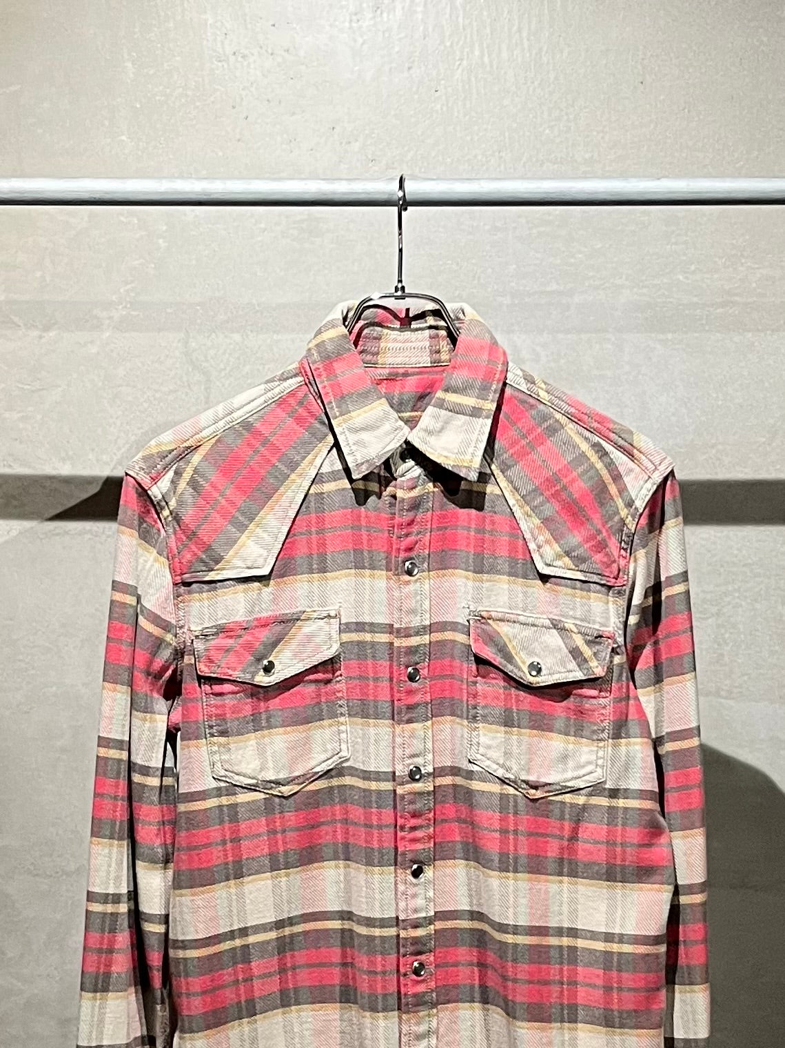 70's〜 UNKNOWN western flannel shirt
