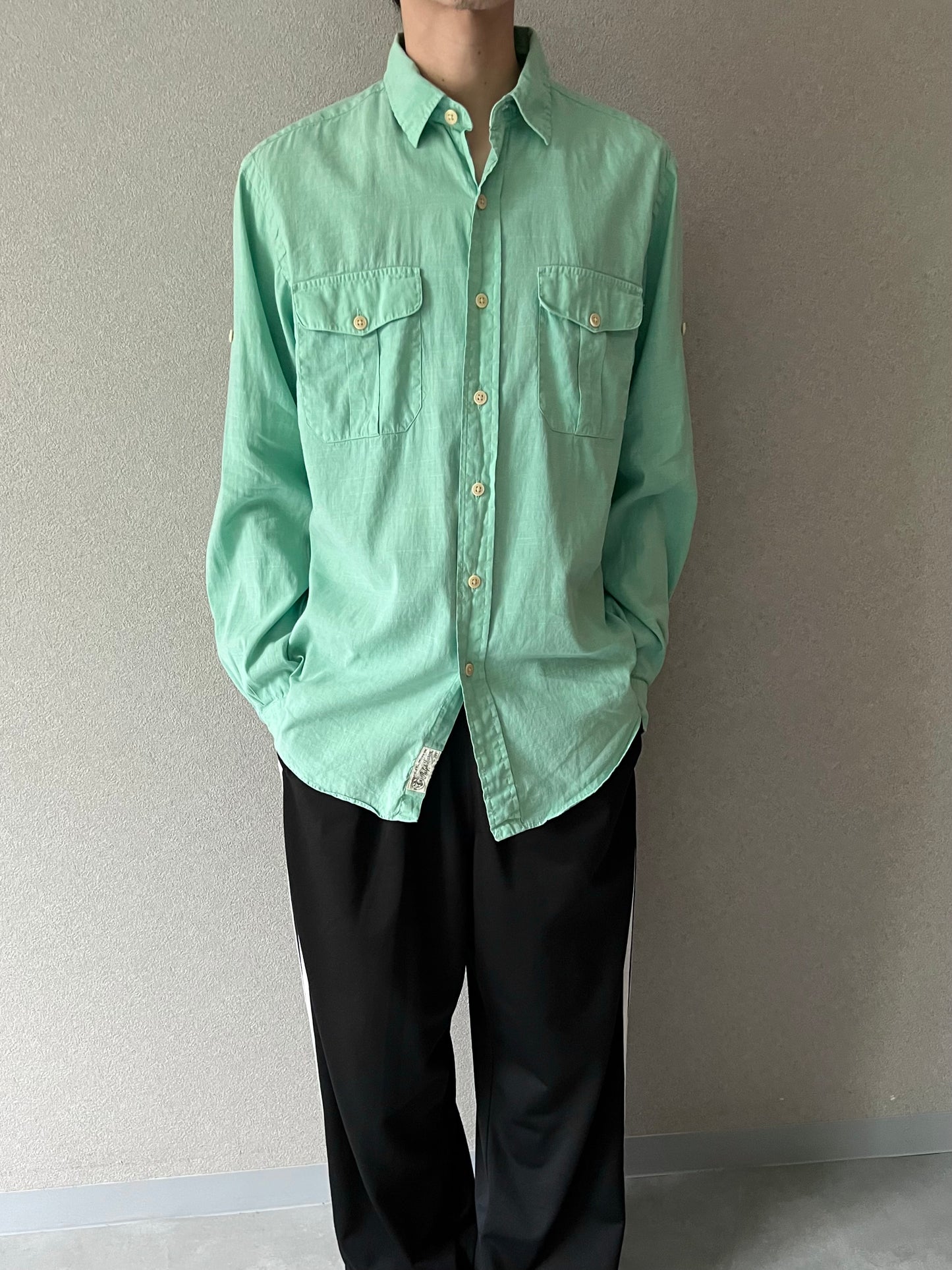 90's Polo Ralph Lauren linen safari shirt