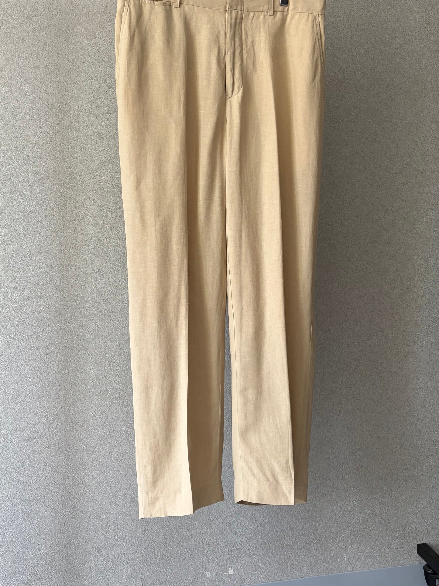 00's Polo Ralph Lauren linen × silk slacks