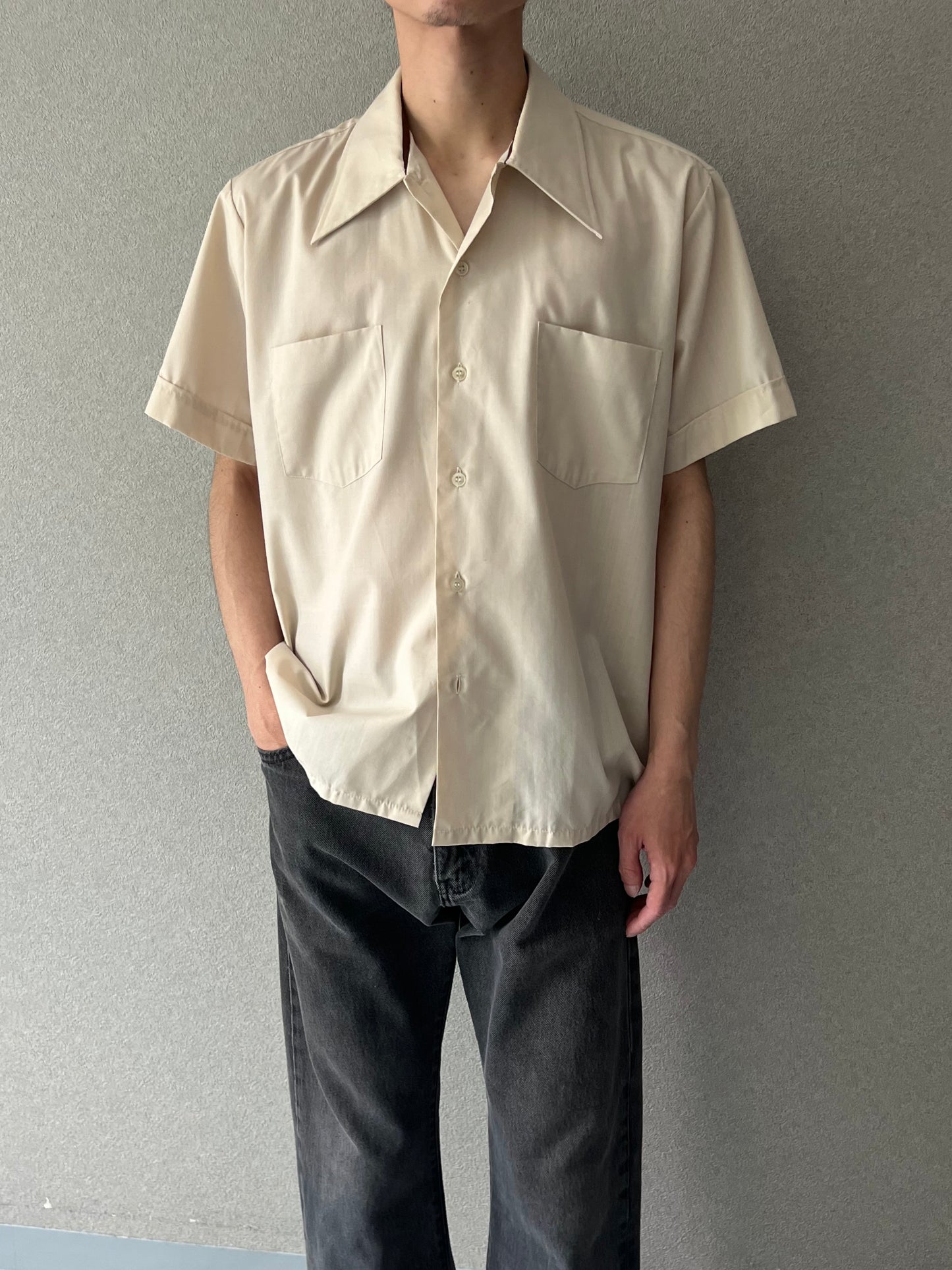 70's〜 HABAND S/S open collar shirt