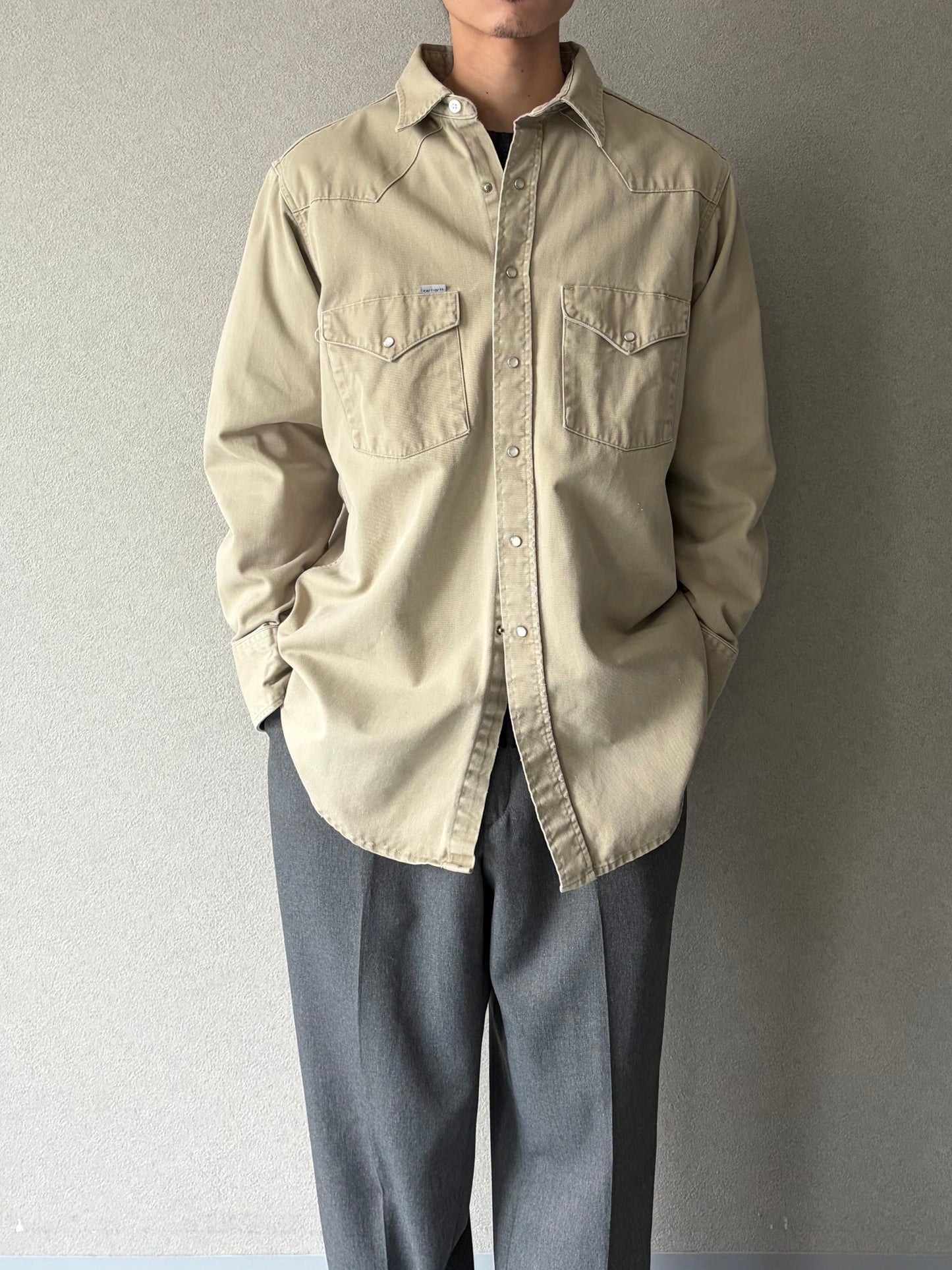 80's carhartt western work shirt