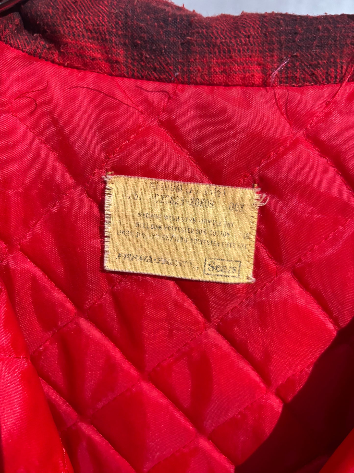 70's SEARS quilting flannel shirt