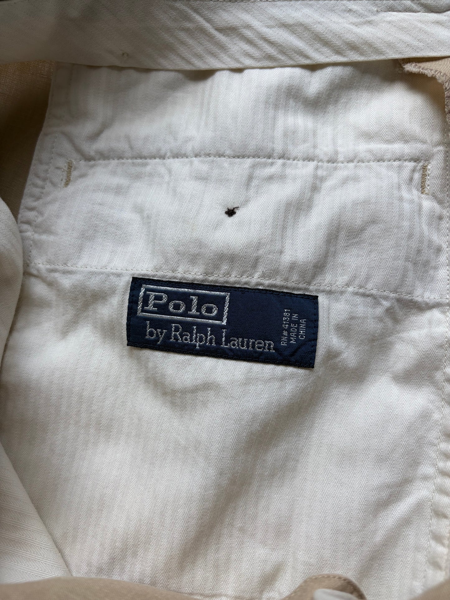 00's Polo Ralph Lauren linen × silk slacks