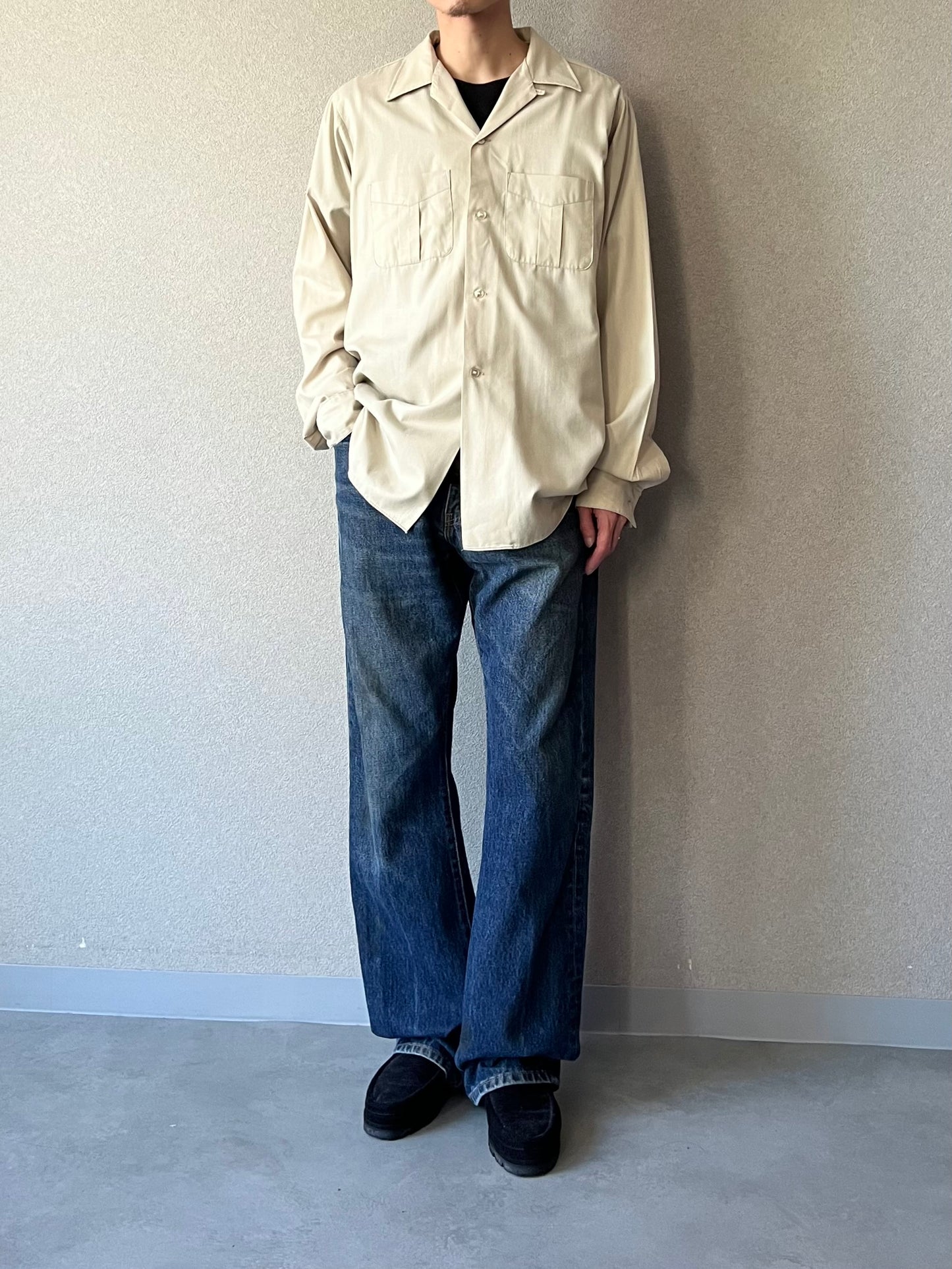 60's〜 ARROW open collar shirt "Made in USA"