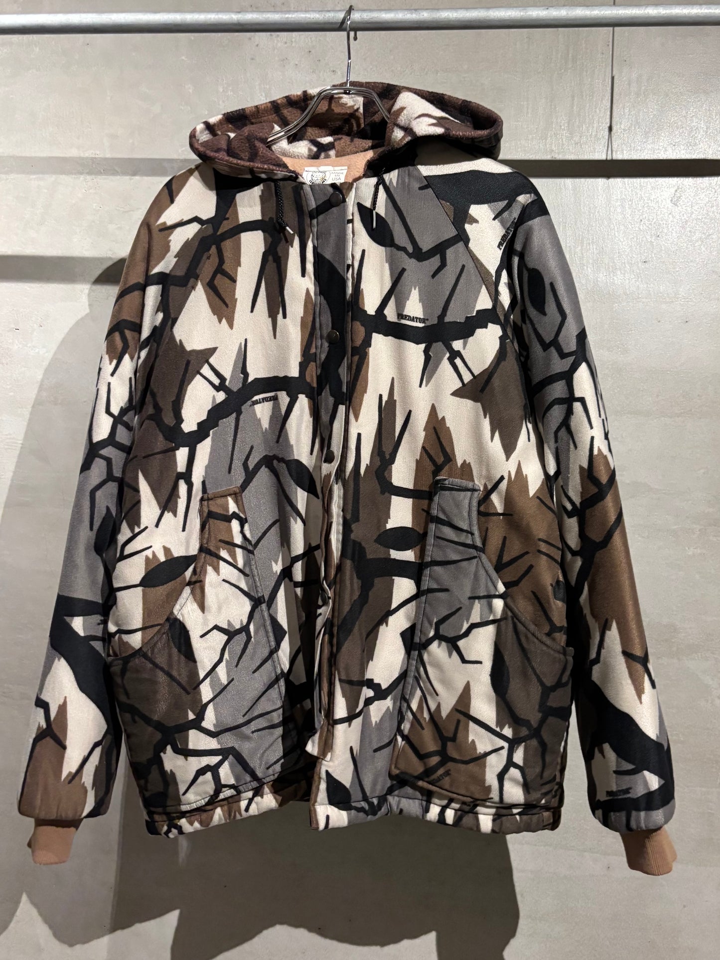 80's PREDATOR CAMOUFLAGE insulation jacket “Made in USA”