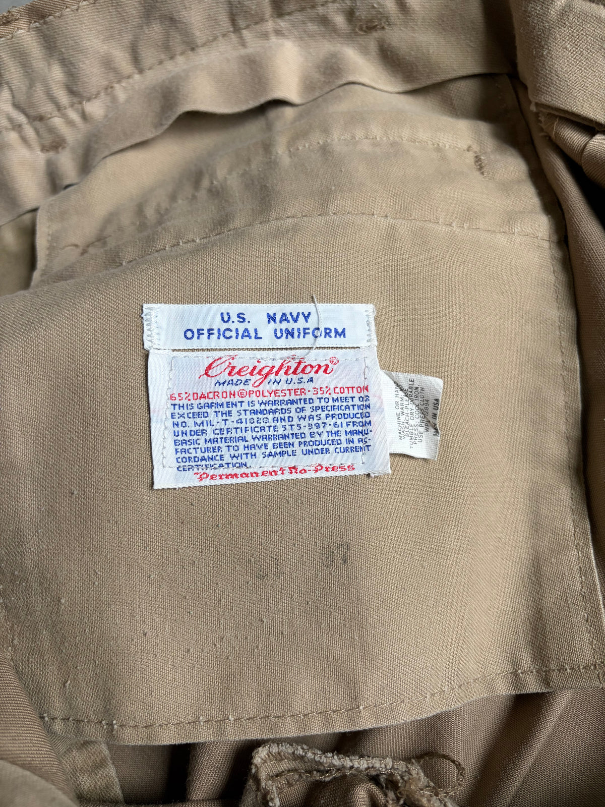 80's〜 US. NAVY chino pants “Made in USA”