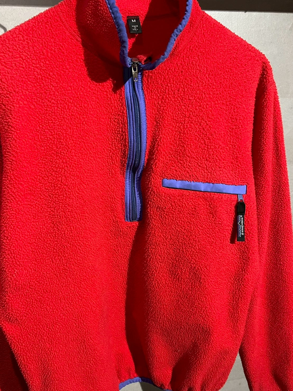 90's patagonia fleece pullover “Made in USA”