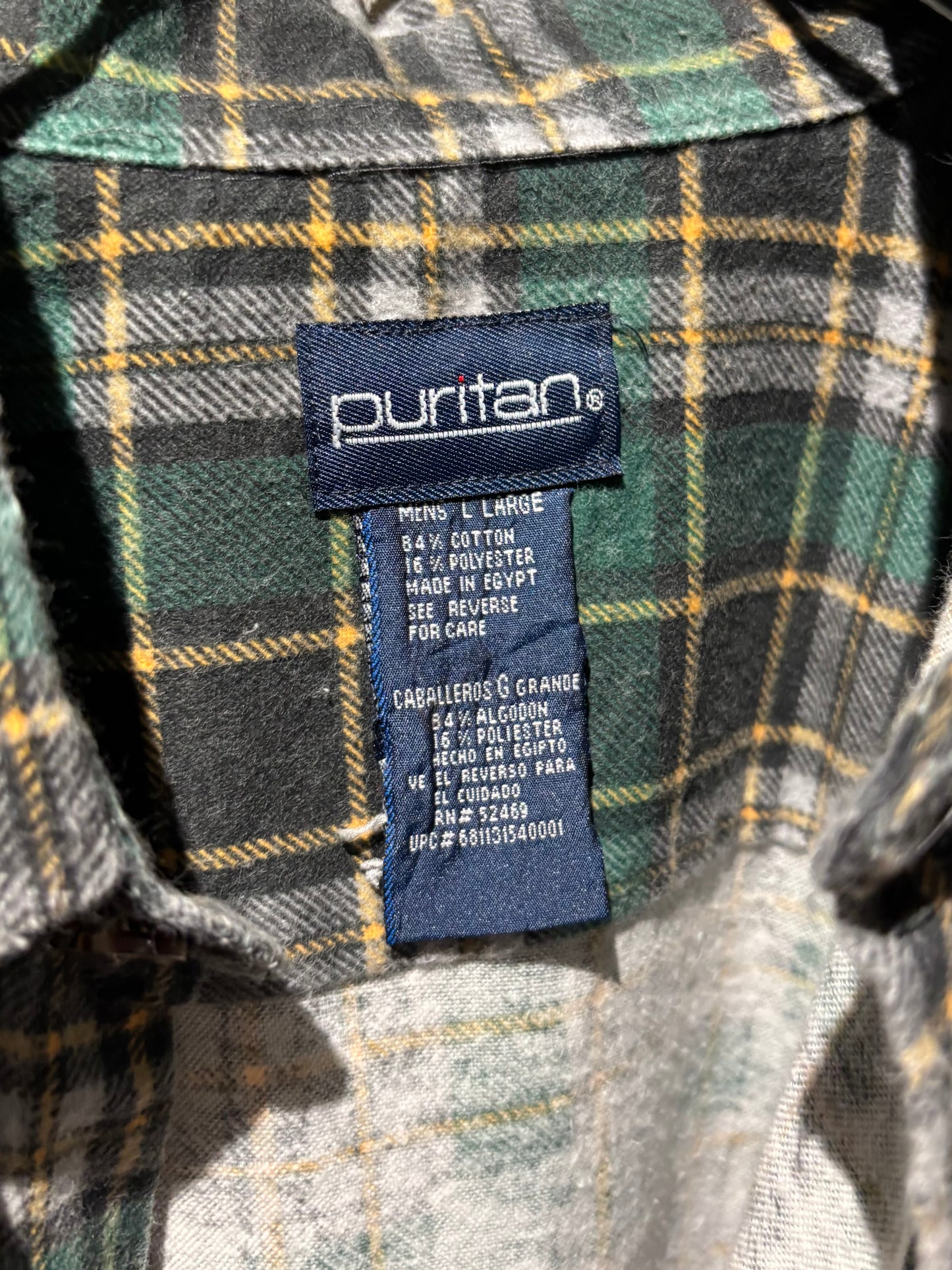 90's PURITAN printed flannel shirt