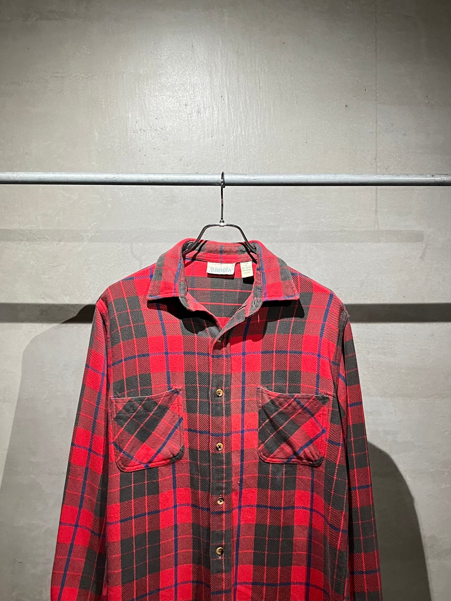 80's ST. JOHN'S BAY flannel shirt “Made in PORTUGAL”