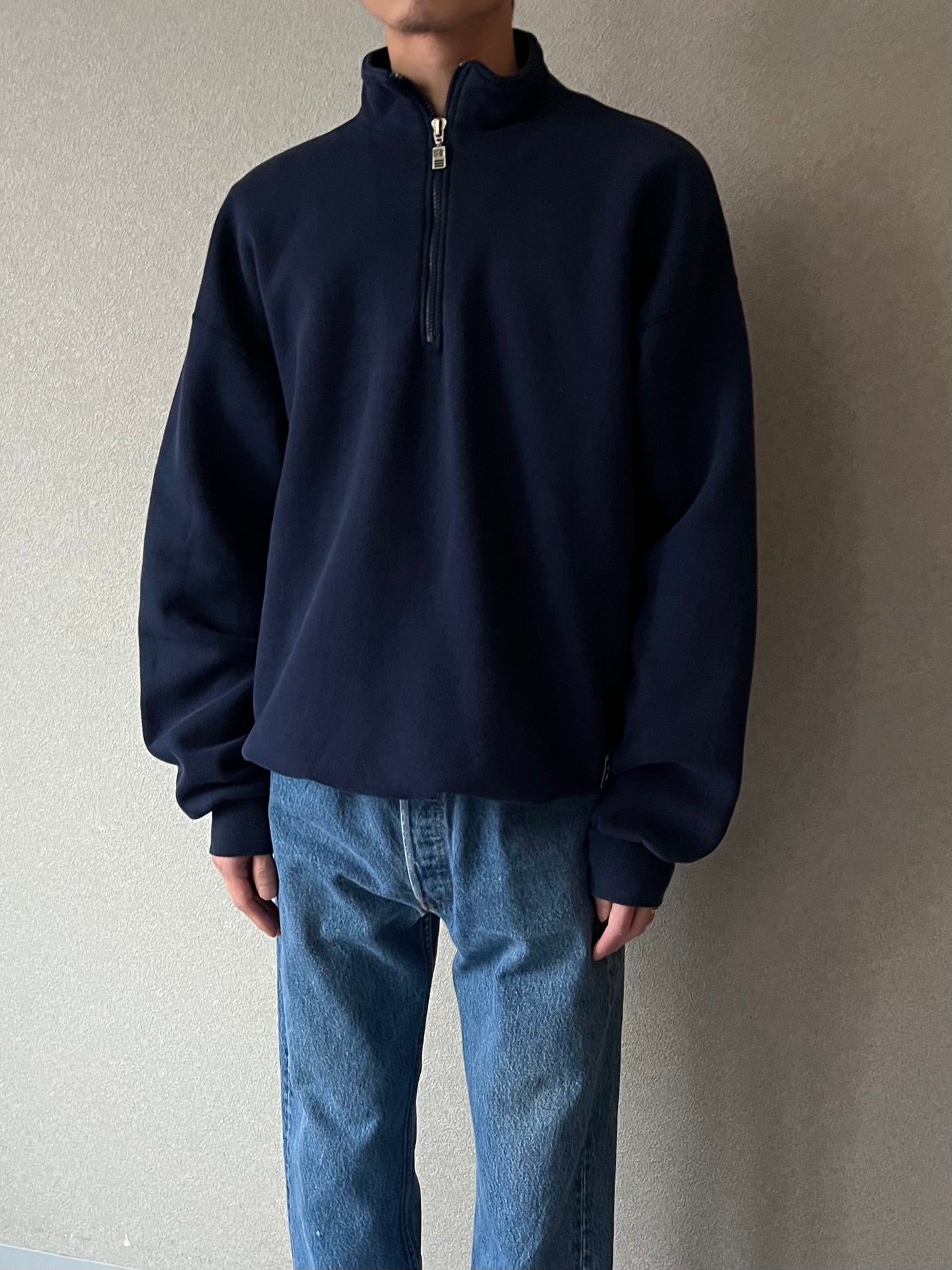 90's RUSSELL half zip sweater “Made in USA”