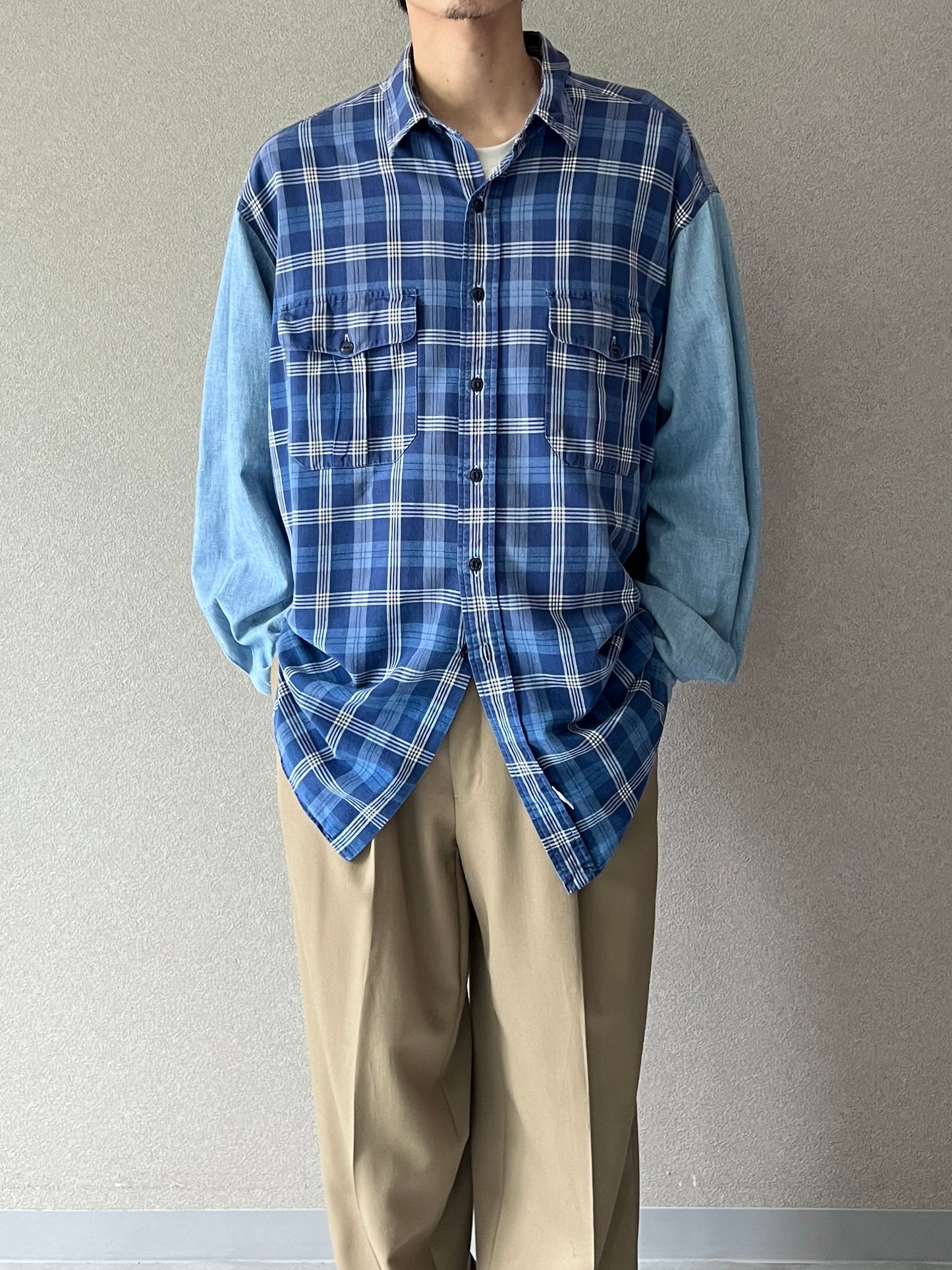 80's〜 Polo Ralph Lauren chambray switching safari shirt