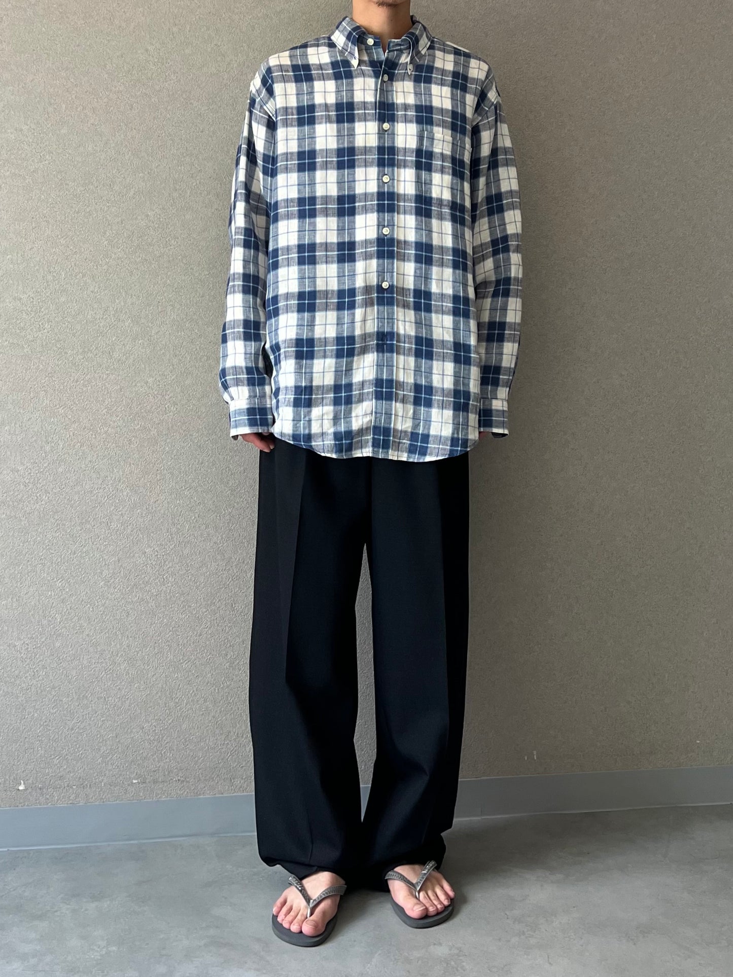 00's Brooks Brothers linen BD shirt