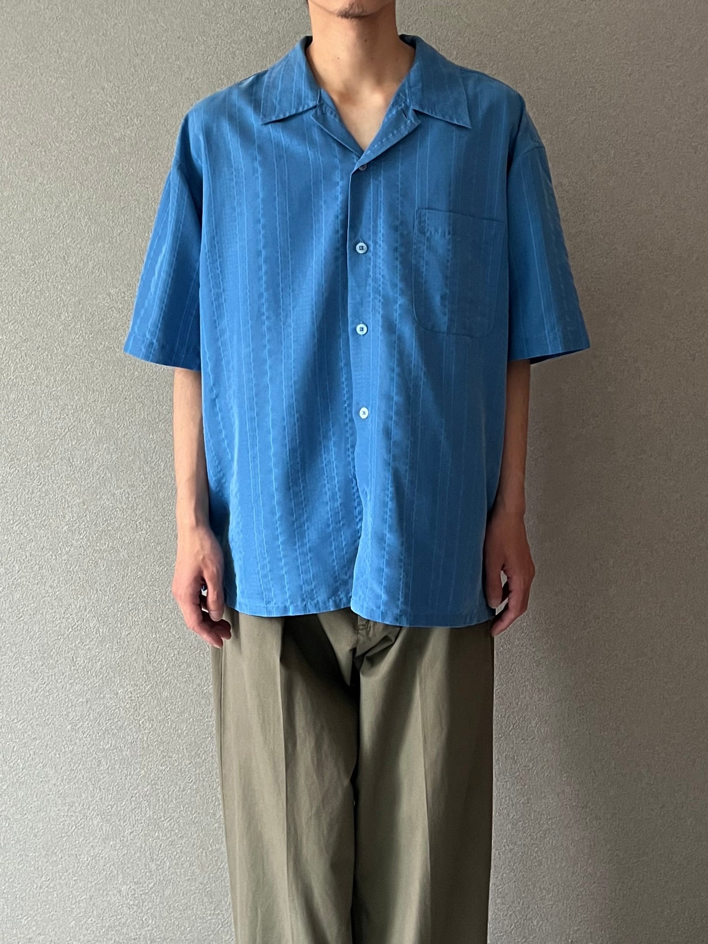 00's Pineapple Connection open collar shirt