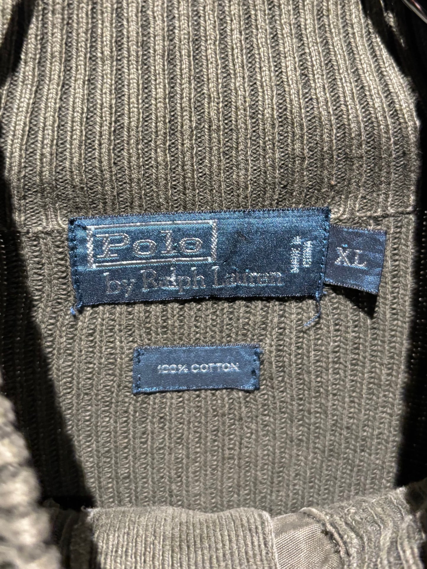 90's Polo Ralph Lauren henley neck cotton knit sweater