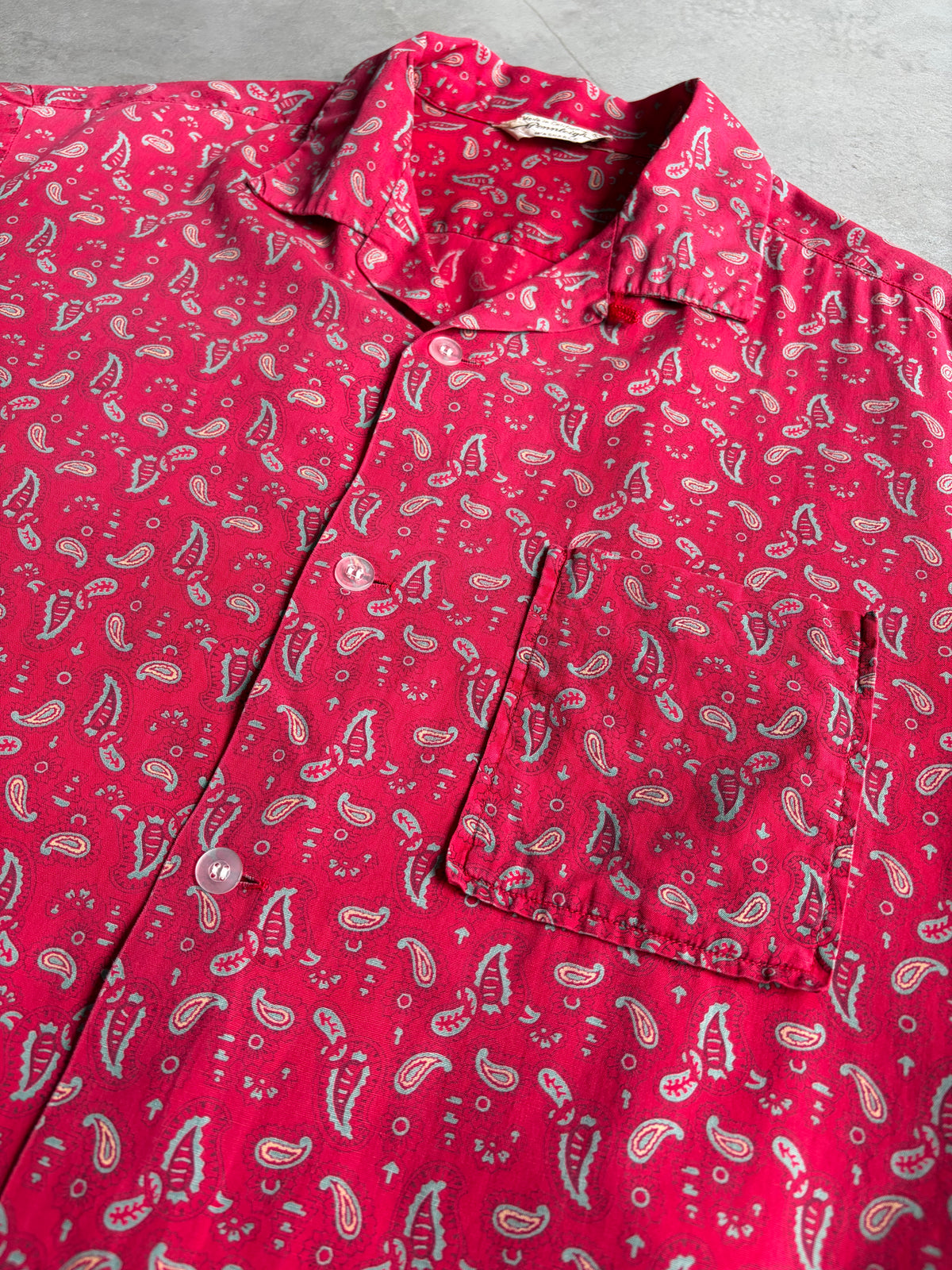 50's〜 VINTAGE open collar shirt “Made in USA”