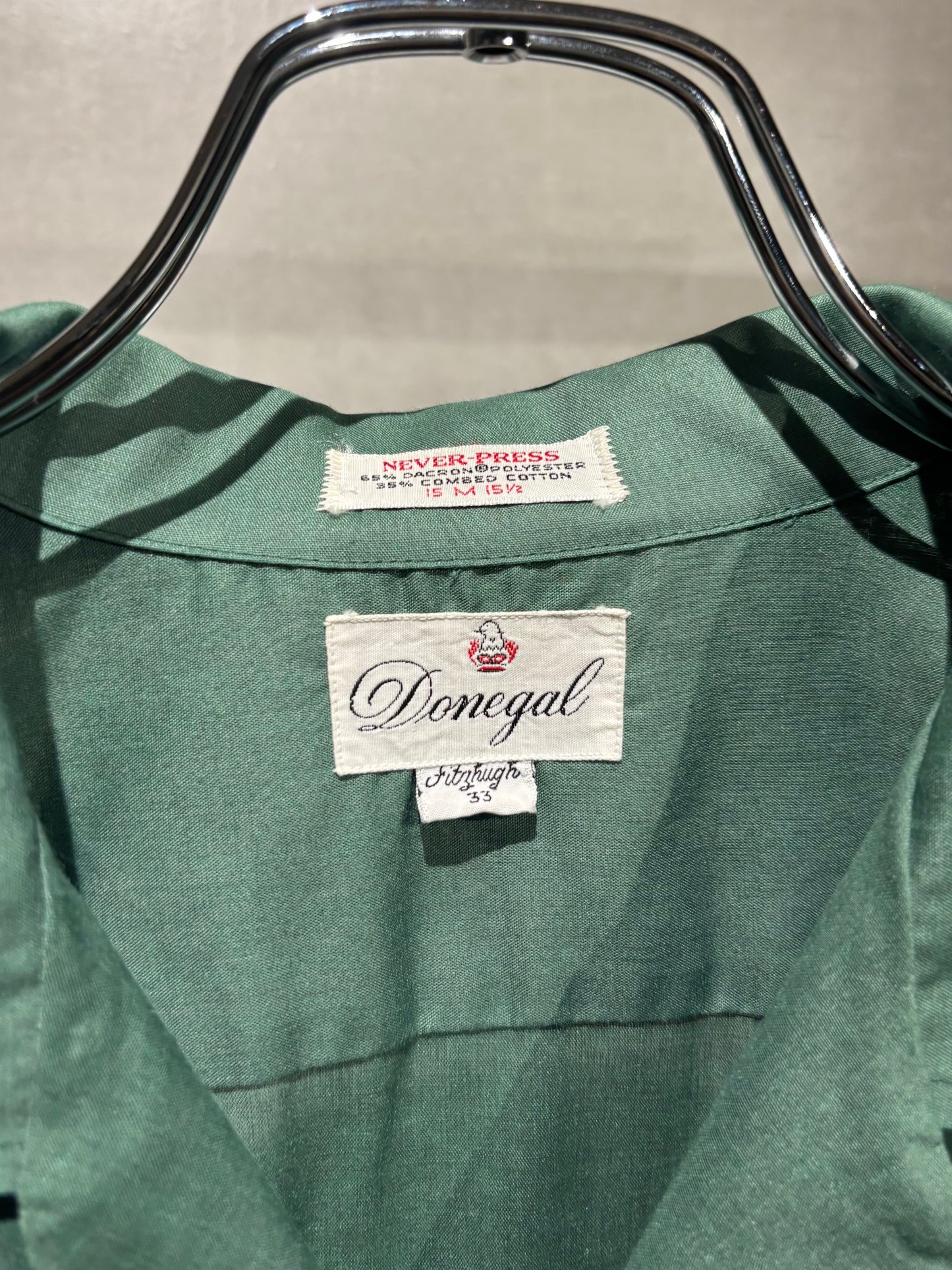 60's Donegal vintage open collar shirt