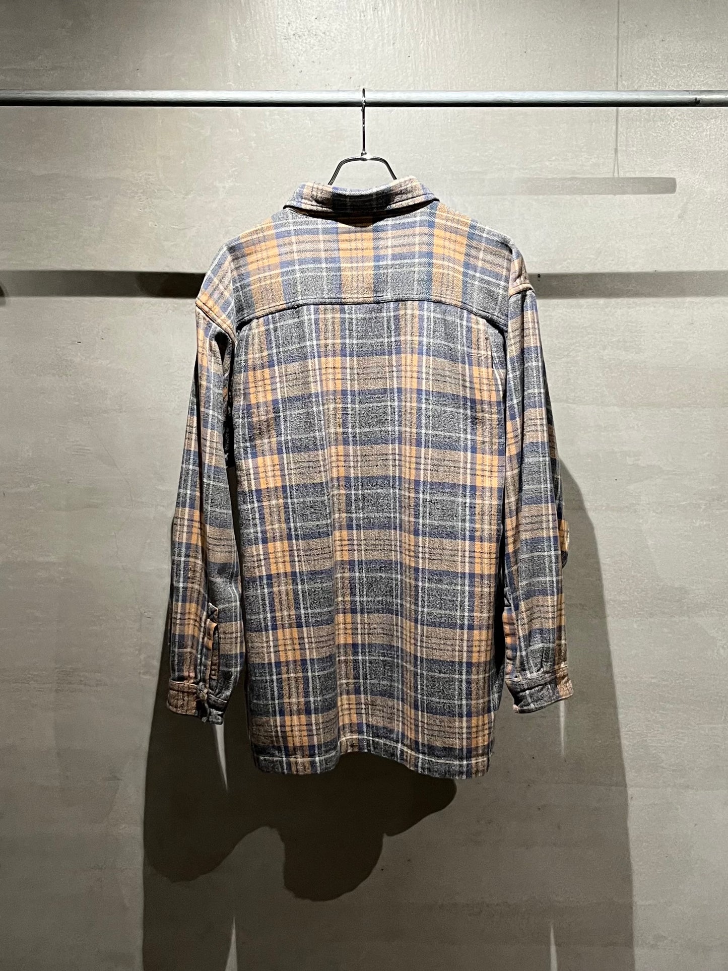 90's BUGLE BOY zip up flannel shirt