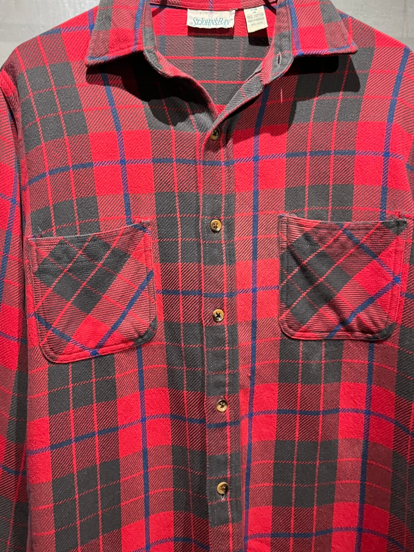 80's ST. JOHN'S BAY flannel shirt “Made in PORTUGAL”