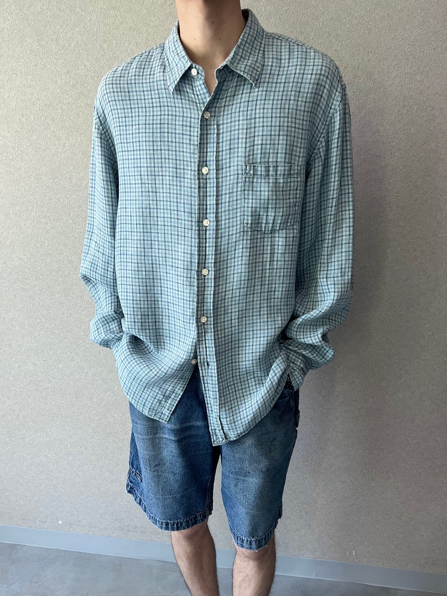 00's J.CREW linen shirt