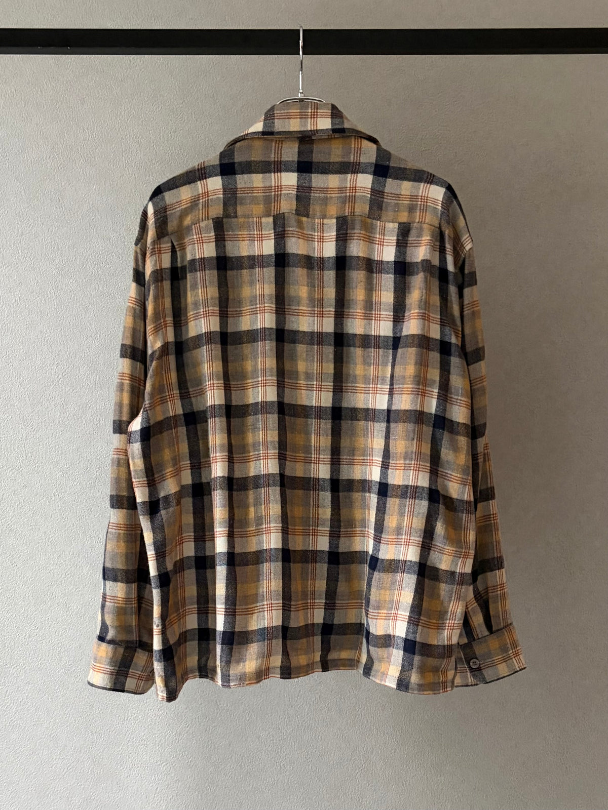 70's MONTGOMERY WARD open collar wool shirt