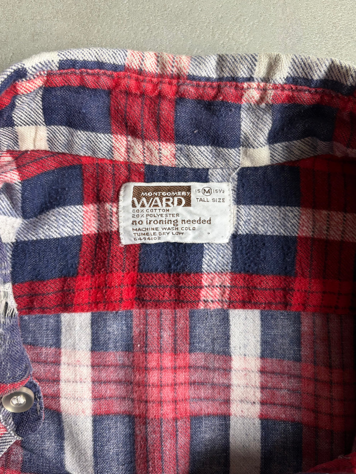 70's MONTGOMERY WARD printed flannel shirt
