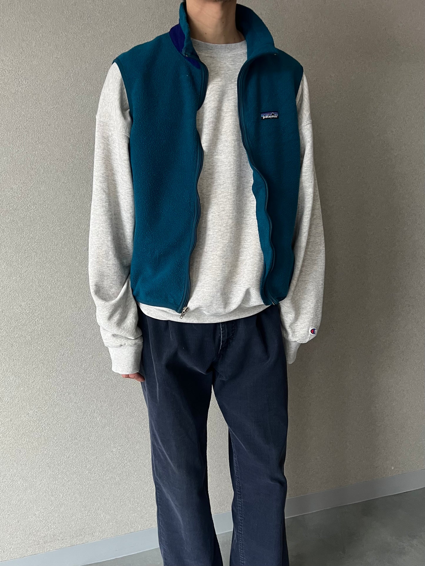 90's patagonia fleece vest "MADE in USA"