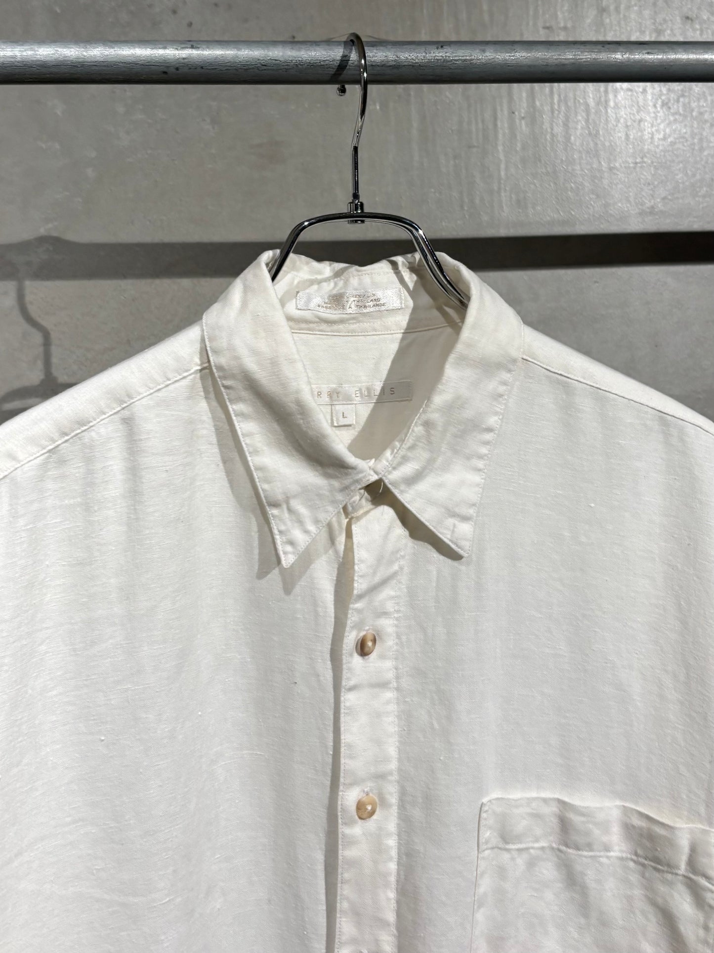 90's PERRY ELLIS linen shirt