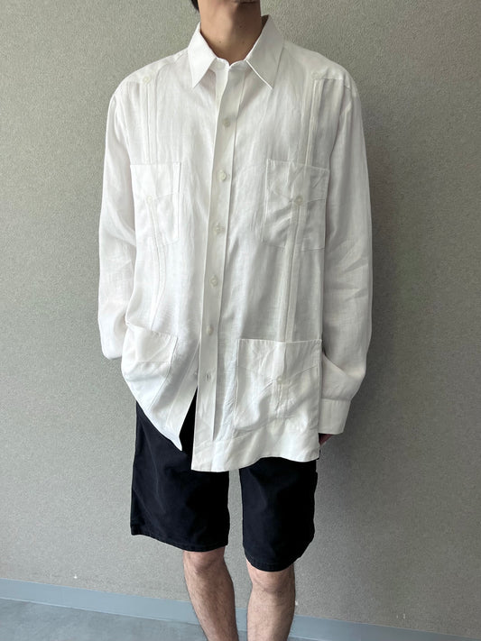 90's Ramon Puig linen guayabera shirt