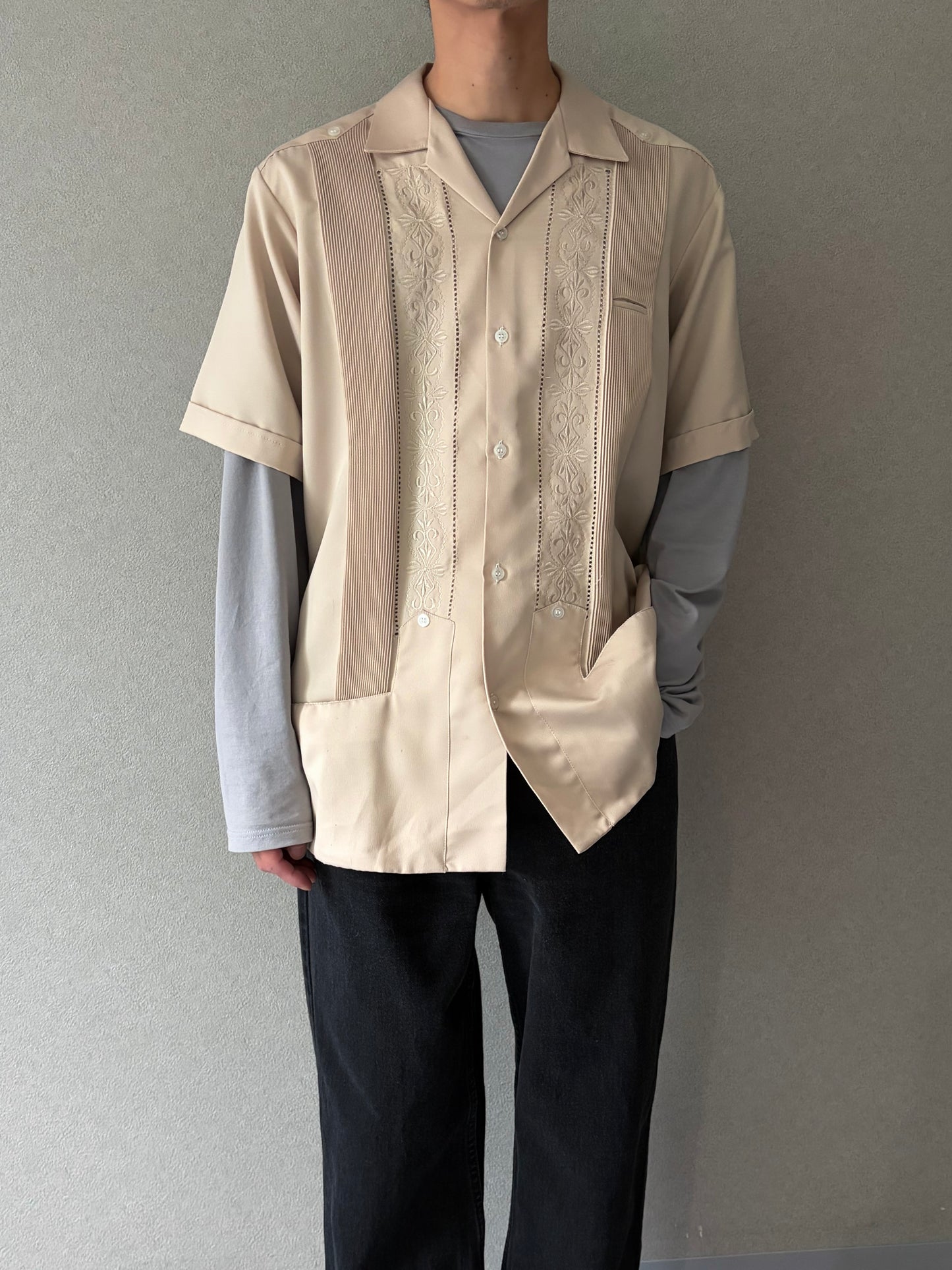 80's IZAMAL S/S guayabera shirt
