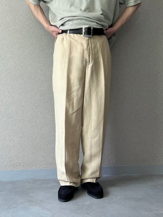 00's Polo Ralph Lauren linen × silk slacks