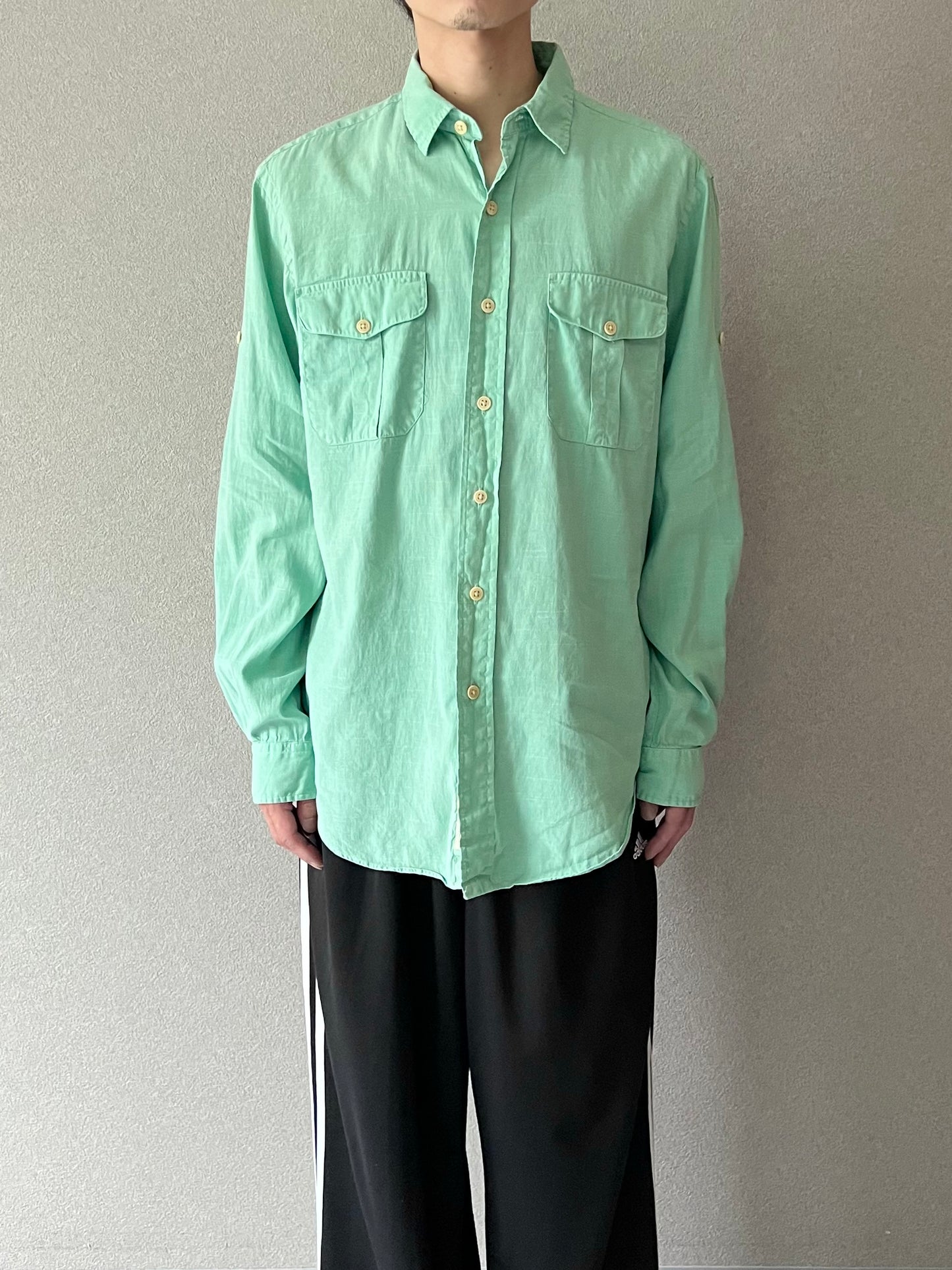 90's Polo Ralph Lauren linen safari shirt