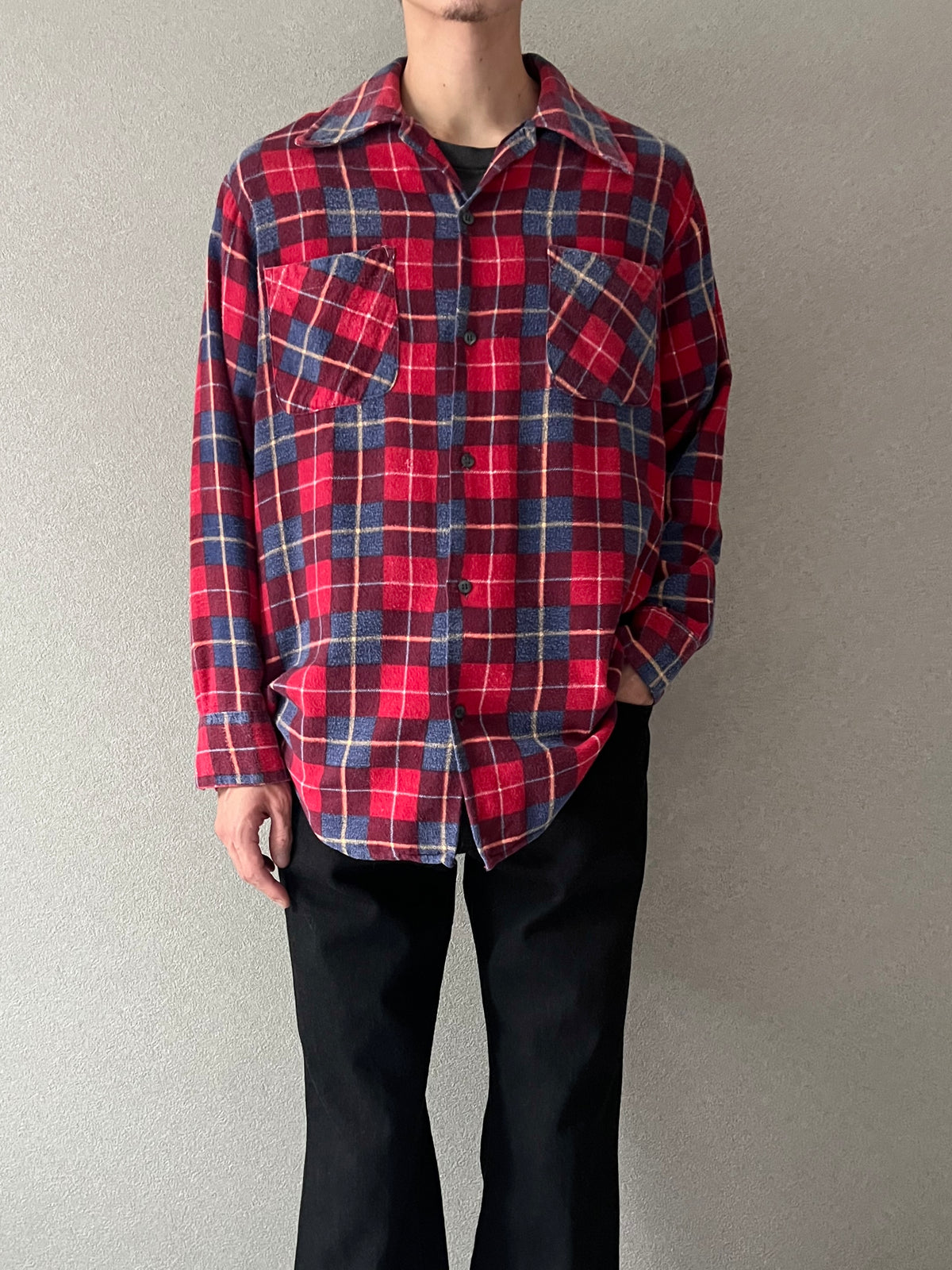 70's Custom Shirts printed flannel shirt