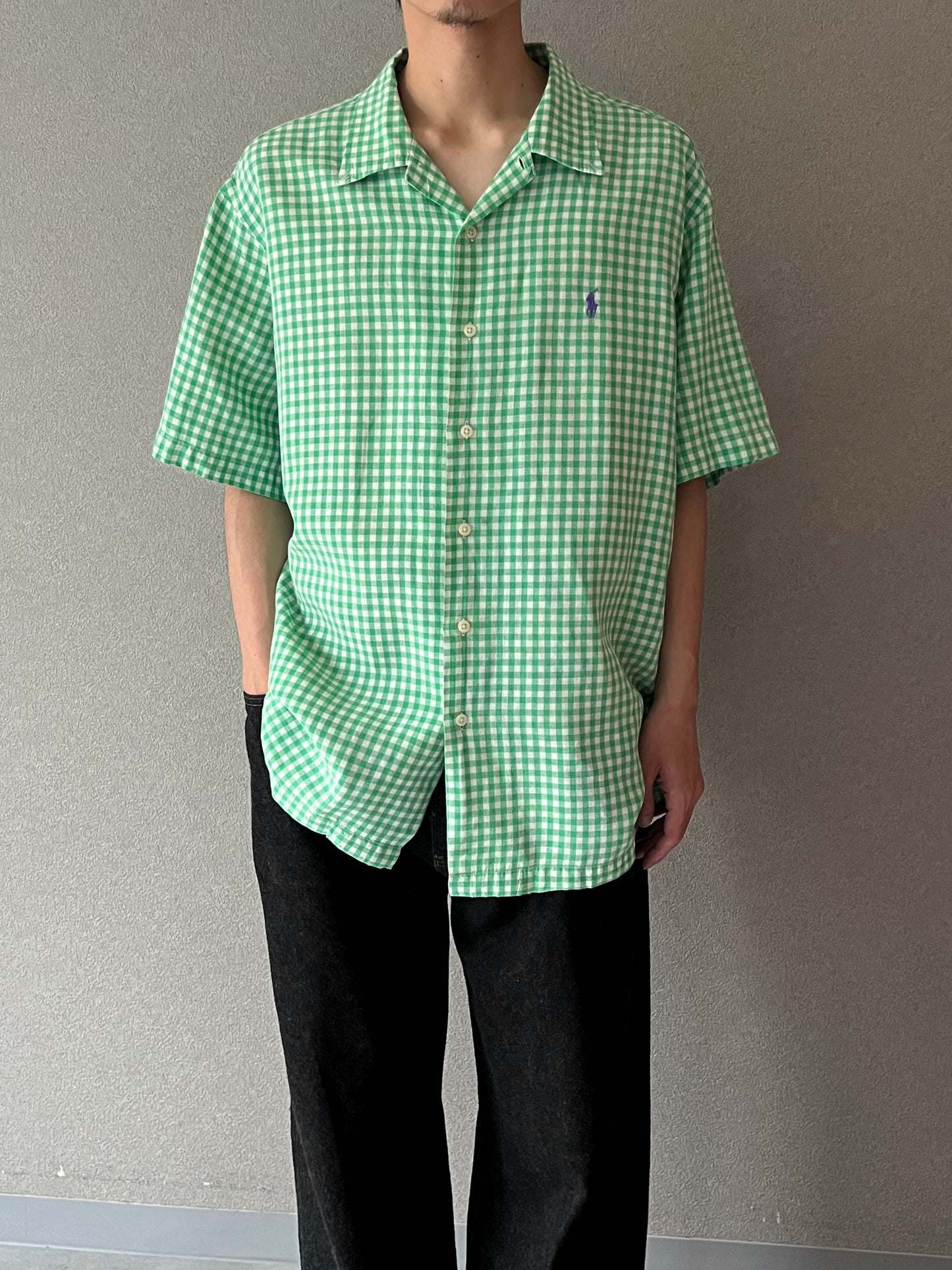 90's Polo Ralph Lauren open collar shirt “BOB CAMP”